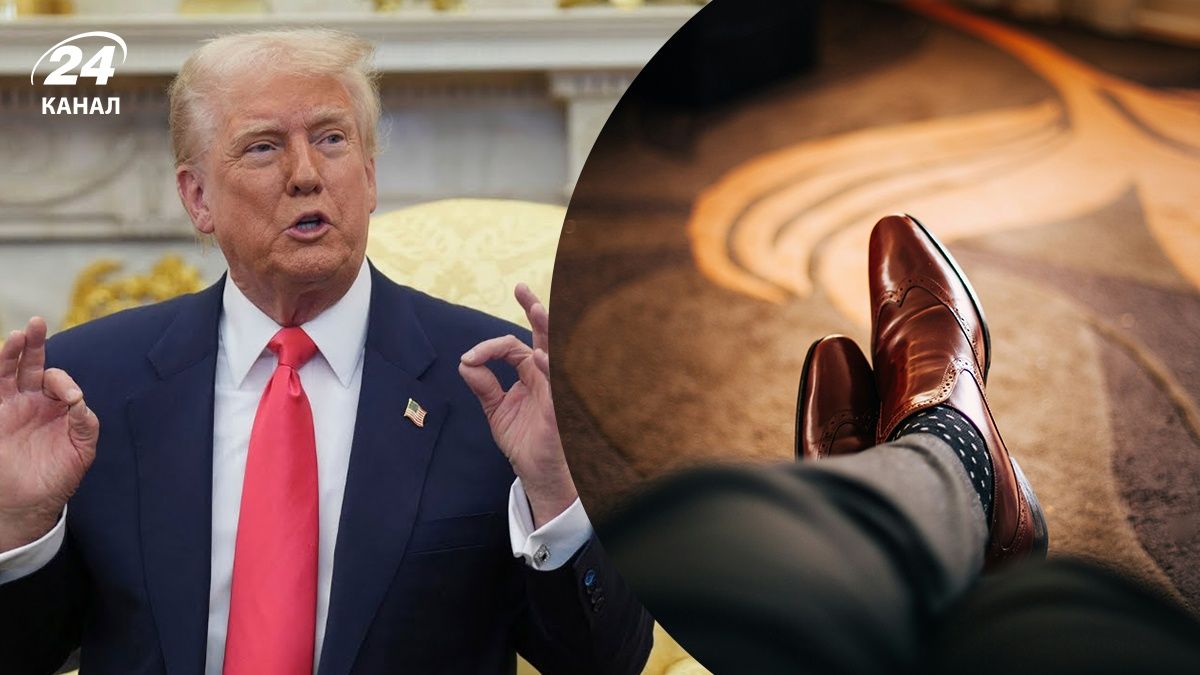 Трамп похвалив шкарпетки Венса на зустрічі в Овальному кабінеті - відео Трамп похвалив шкарпетки Венса на зустрічі в Овальному кабінеті - відео