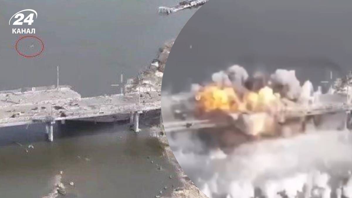 Воздушные силы ВСУ разрушили мост в Олешках через реку Конка Воздушные силы ВСУ разрушили мост в Олешках через реку Конка