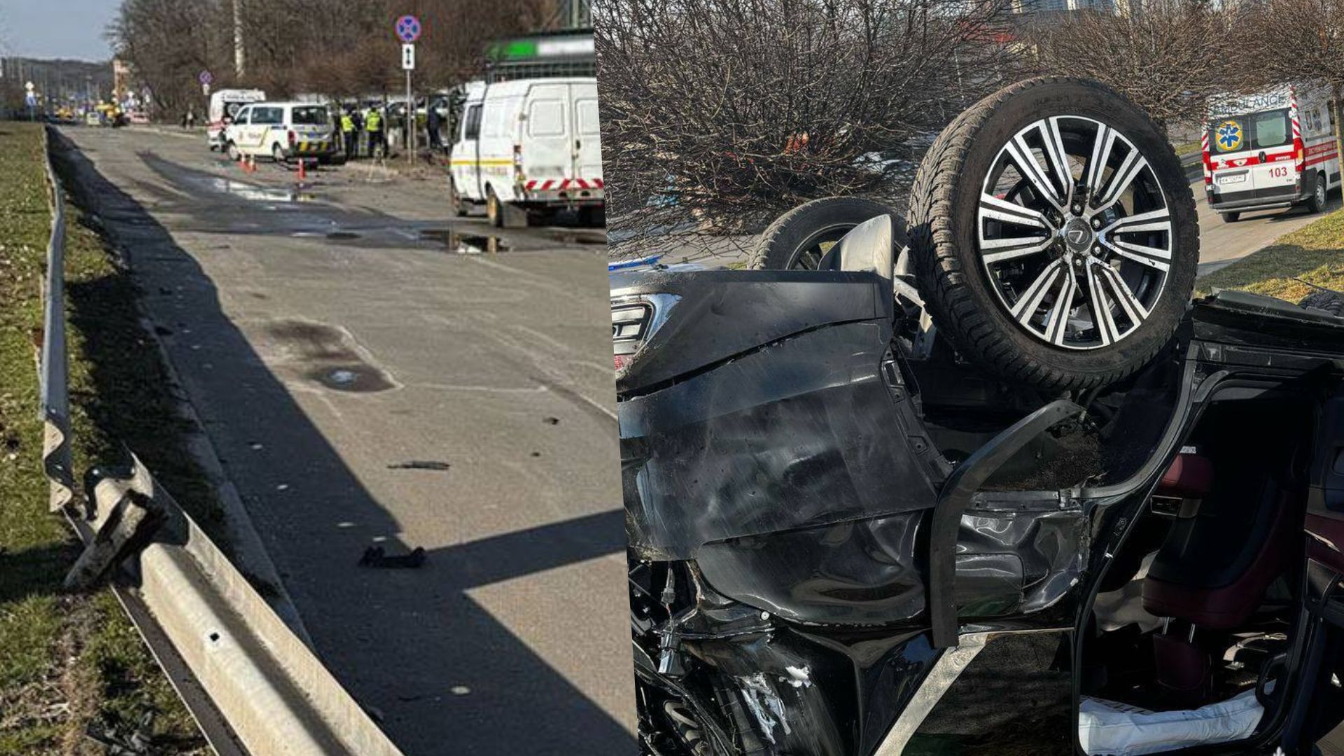 У Києві Lexus протаранив відбійник: є загиблі - 24 Канал У Києві Lexus протаранив відбійник: є загиблі - 24 Канал