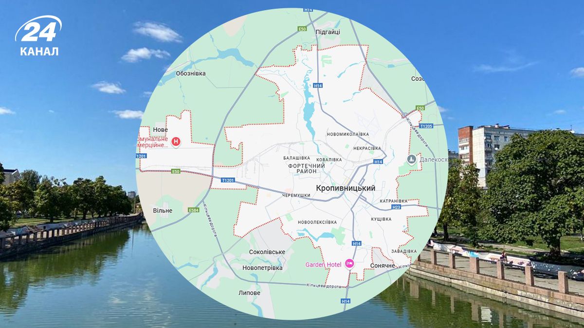 Кропивницкий на карте Кропивницкий на карте