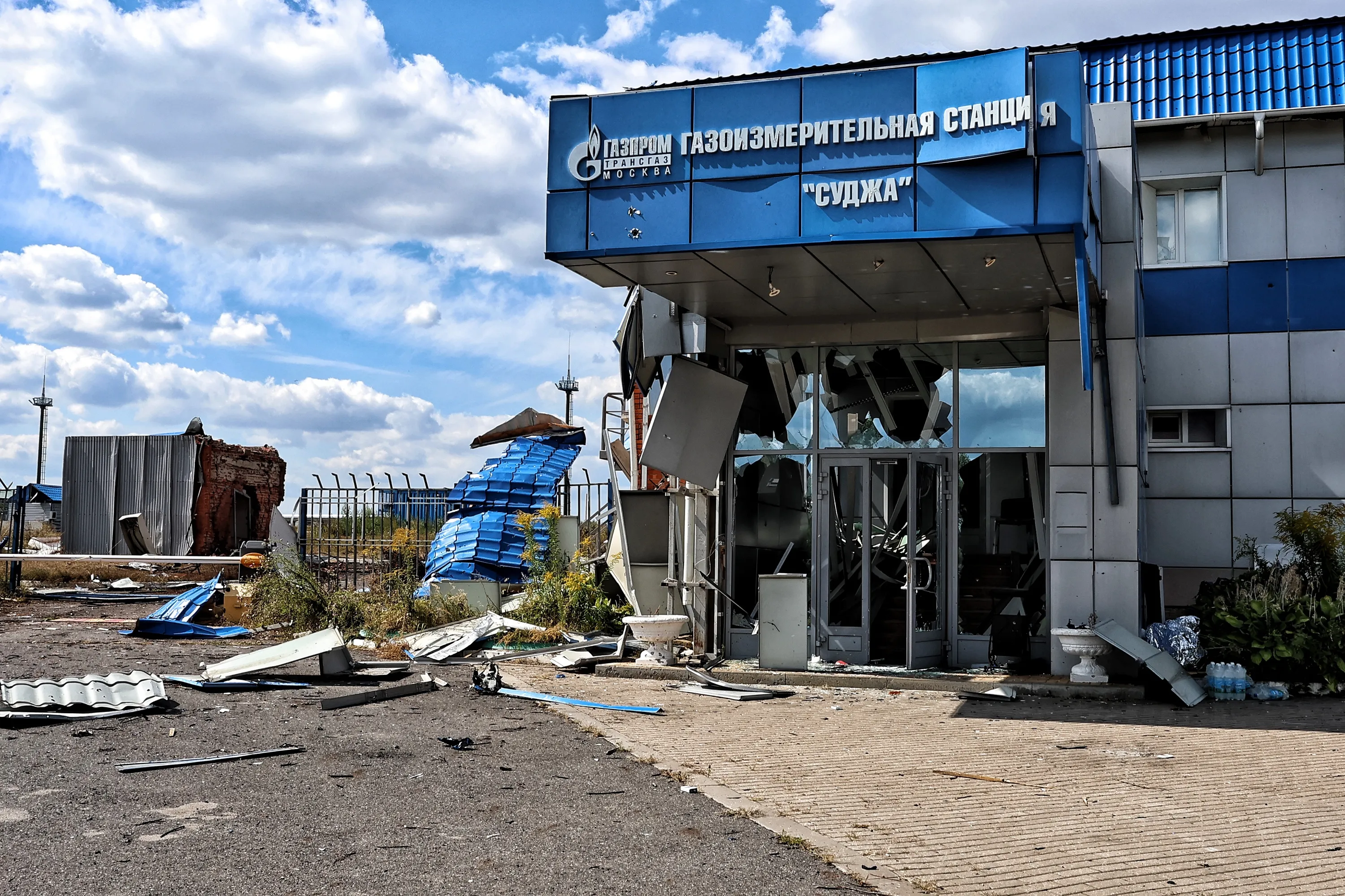 ГИС Суджа после обстрелов в августе 2024 года