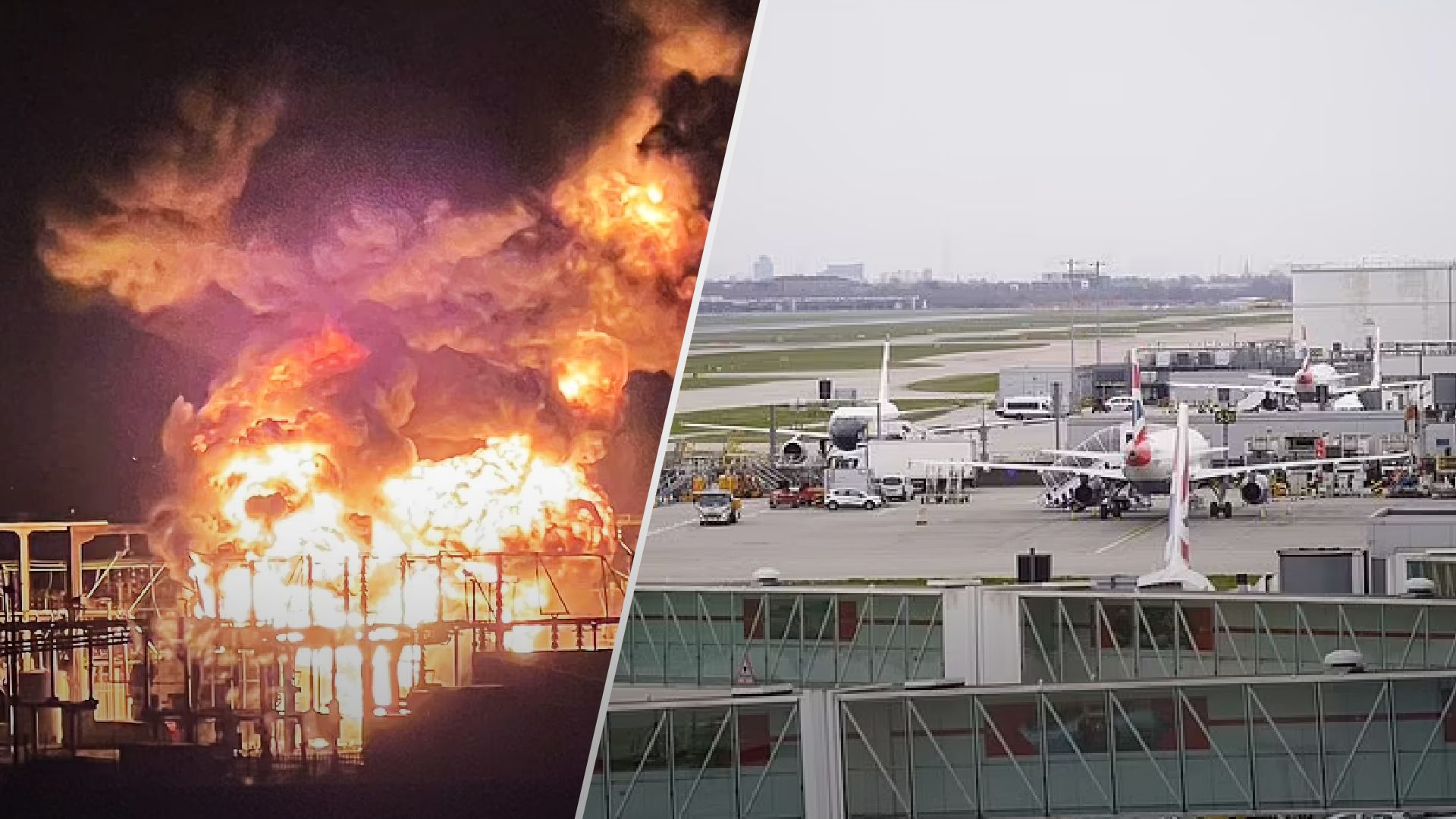 Наслідки пожежі в аеропорту Гітроу Наслідки пожежі в аеропорту Гітроу