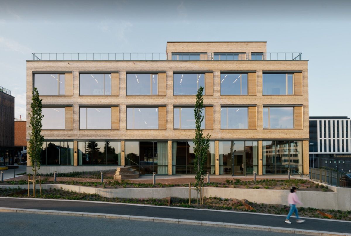 В Осло є офісний центр, який можна легко розібрати В Осло є офісний центр, який можна легко розібрати