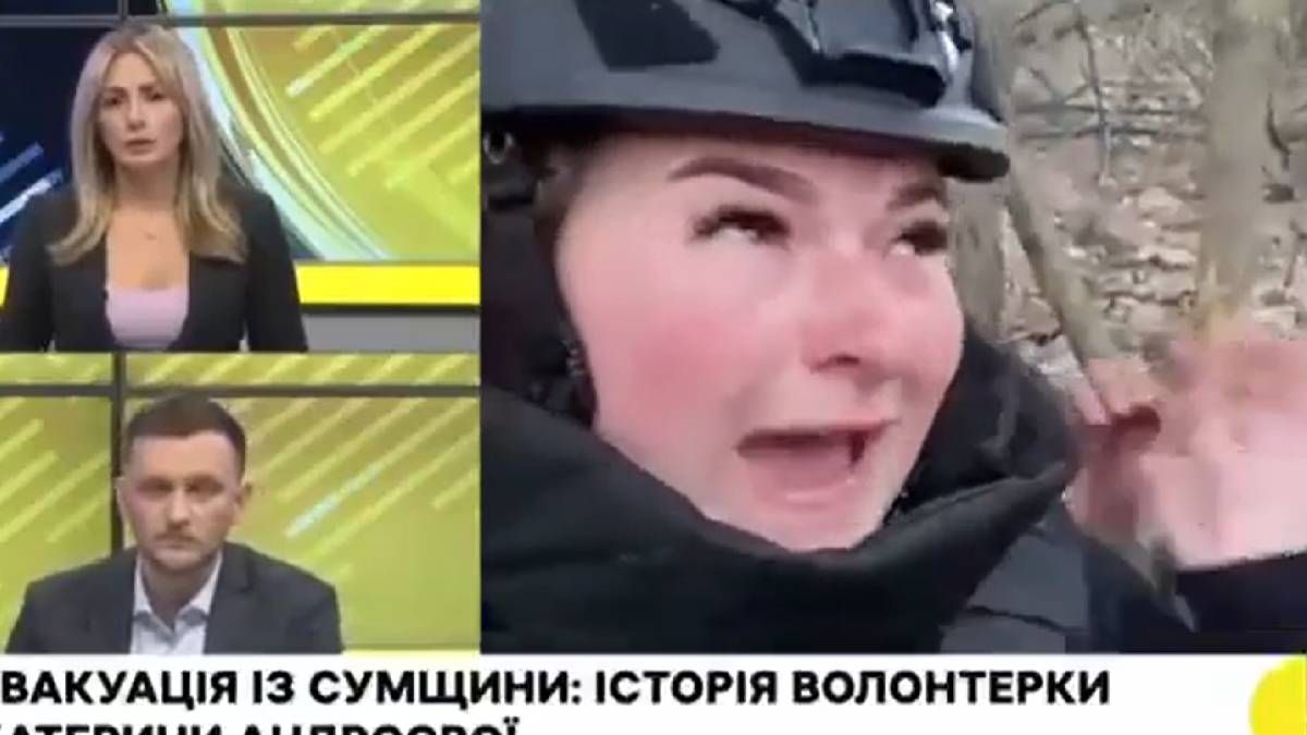 Волонтер попала под обстрел в Сумской области во время прямого включения Волонтер попала под обстрел в Сумской области во время прямого включения