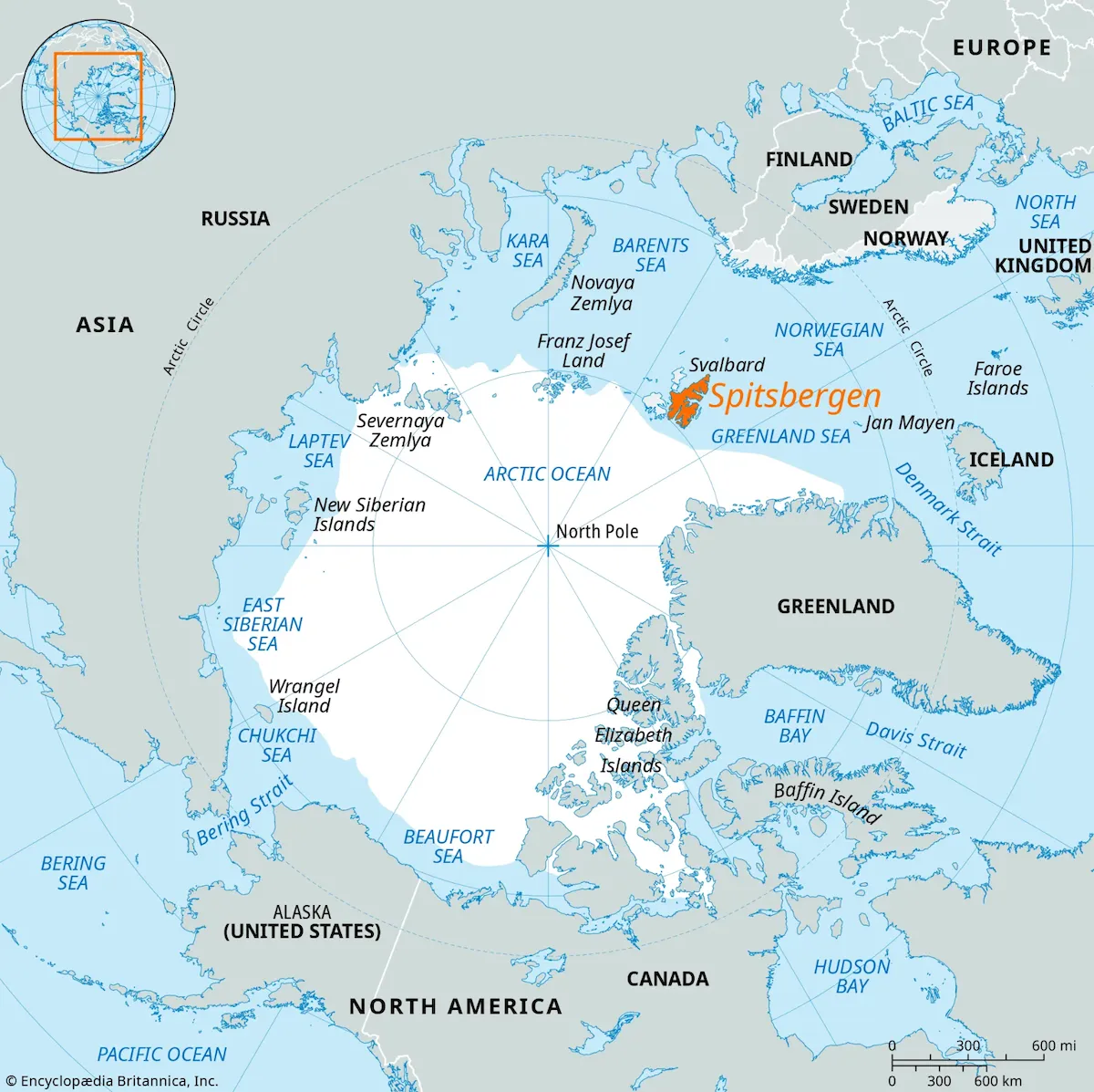 Арктика карта Шпитцберген Арктика карта Шпитцберген