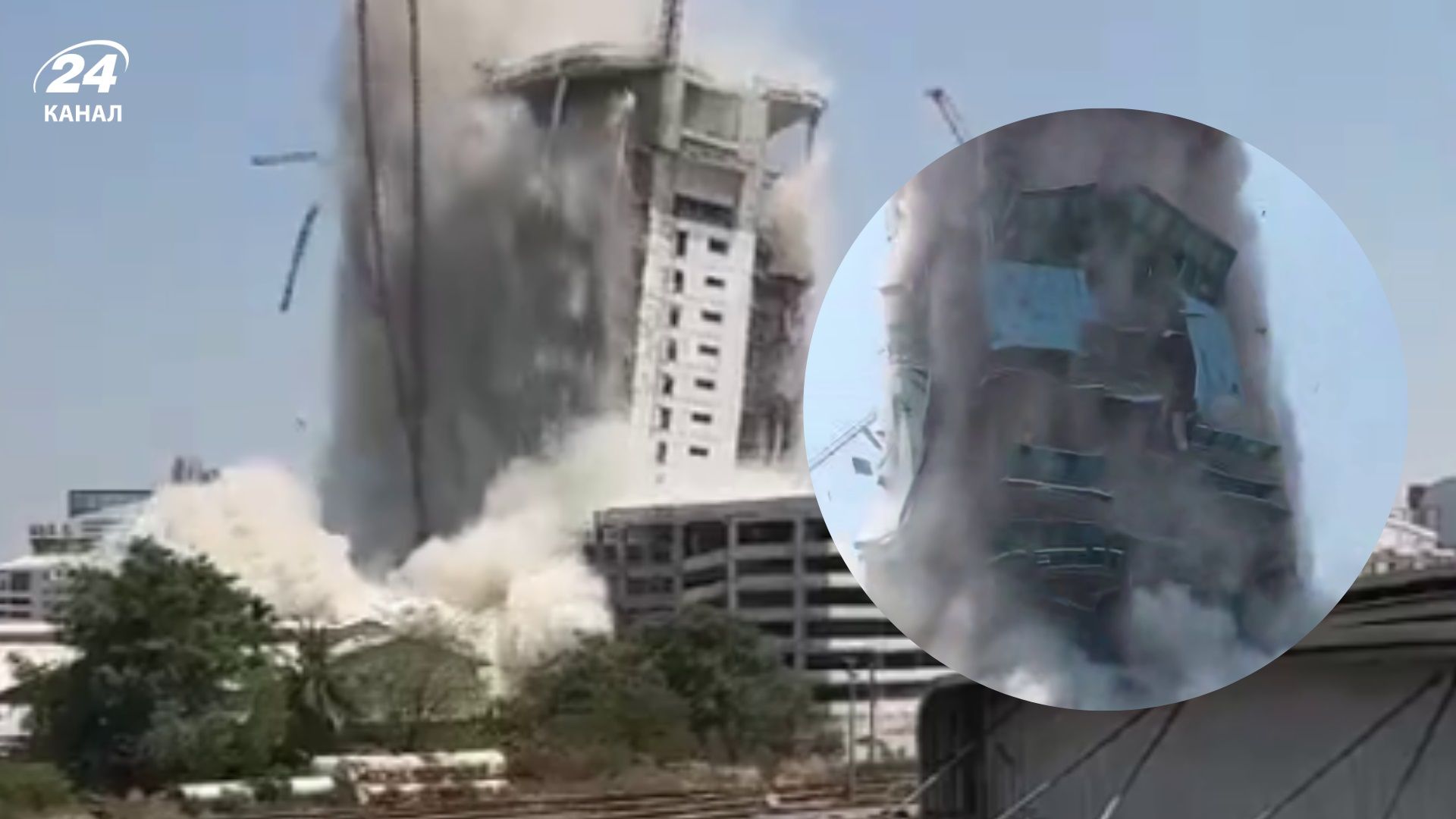 В Бангкоке в результате сильного землетрясения обвалился небоскреб: этот момент попал на видео - 24 Канал