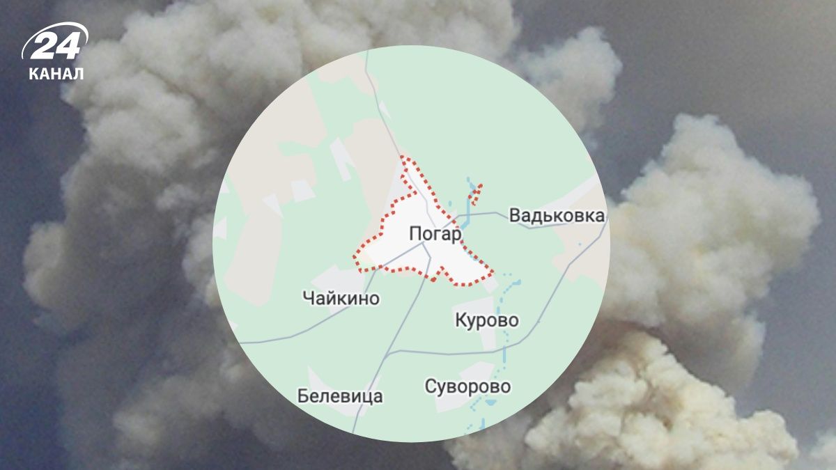 Погар на карті Погар на карті