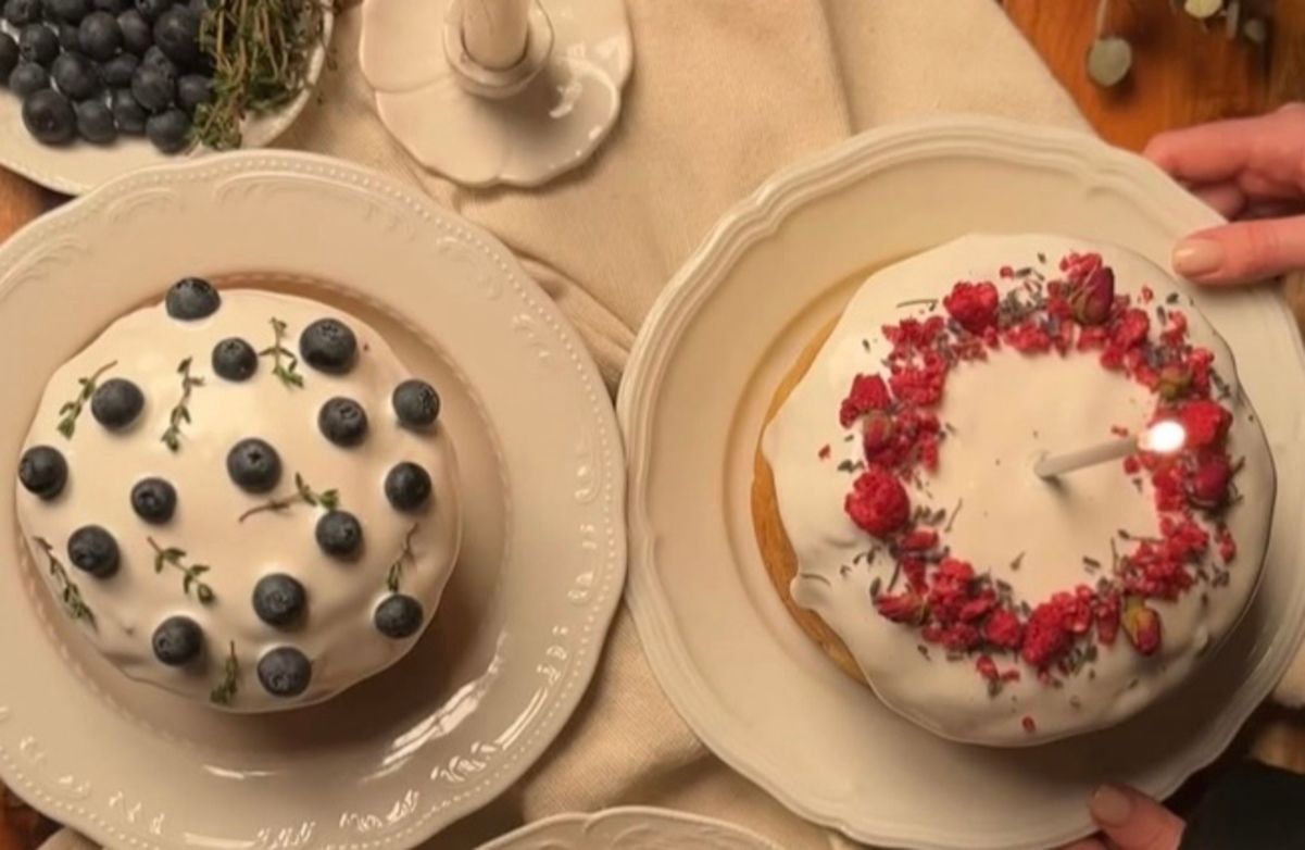 Паска из венского теста с мягкой глазурью Паска из венского теста с мягкой глазурью