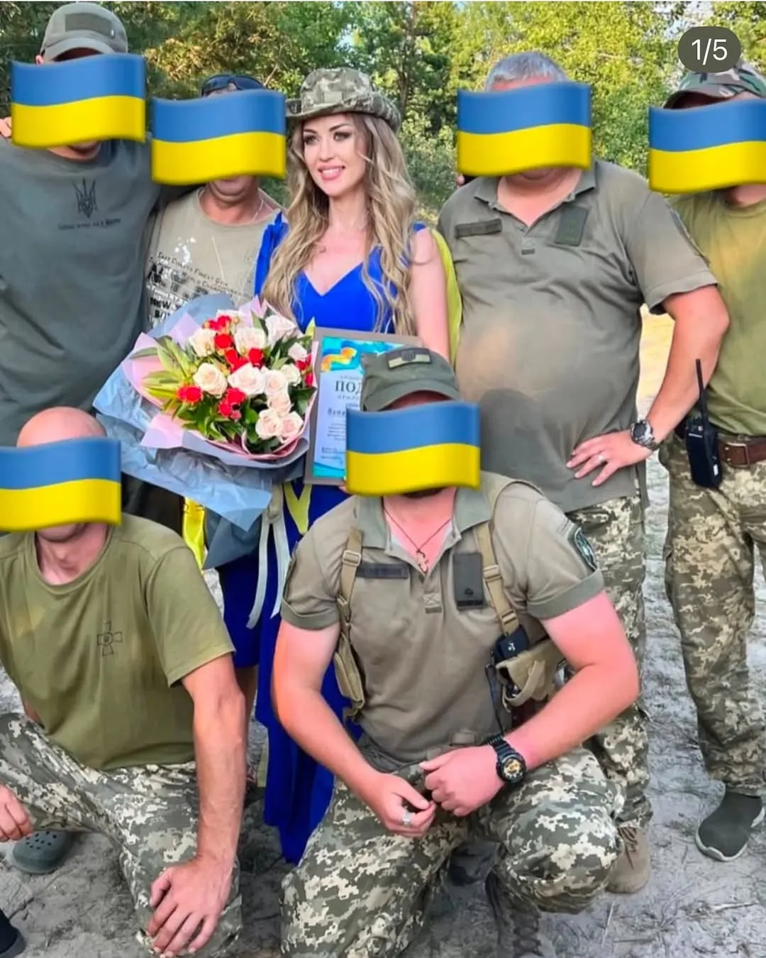 Наталія Валевська з військовими Наталія Валевська з військовими