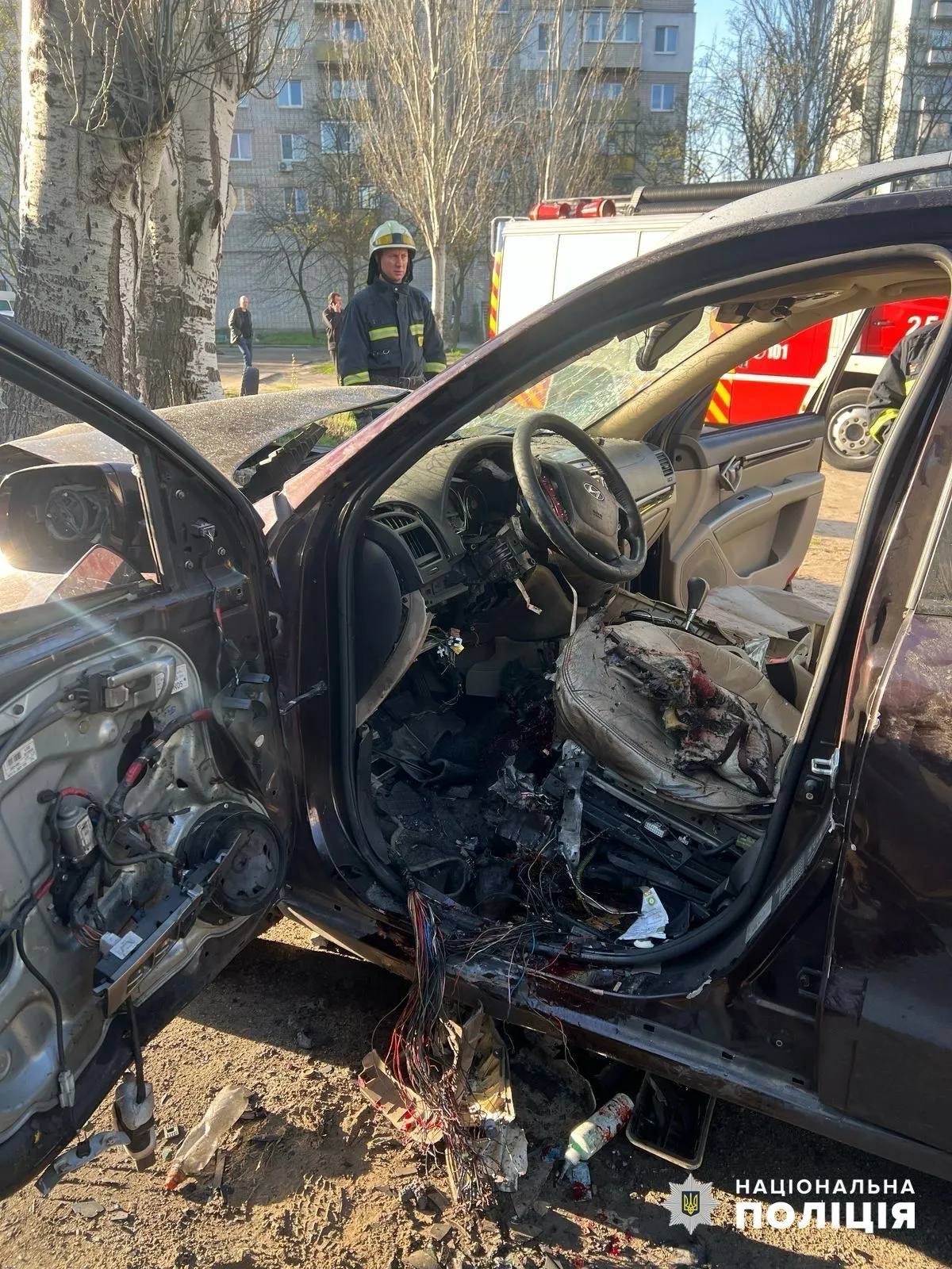 Авто Юрия Федько после взрыва Авто Юрия Федько после взрыва