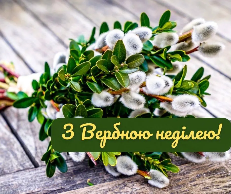 Привітання з Вербною неділею 2025 Привітання з Вербною неділею 2025