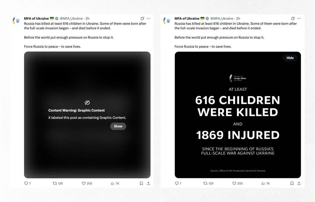 В X скрыли публикацию МИД Украины В X скрыли публикацию МИД Украины