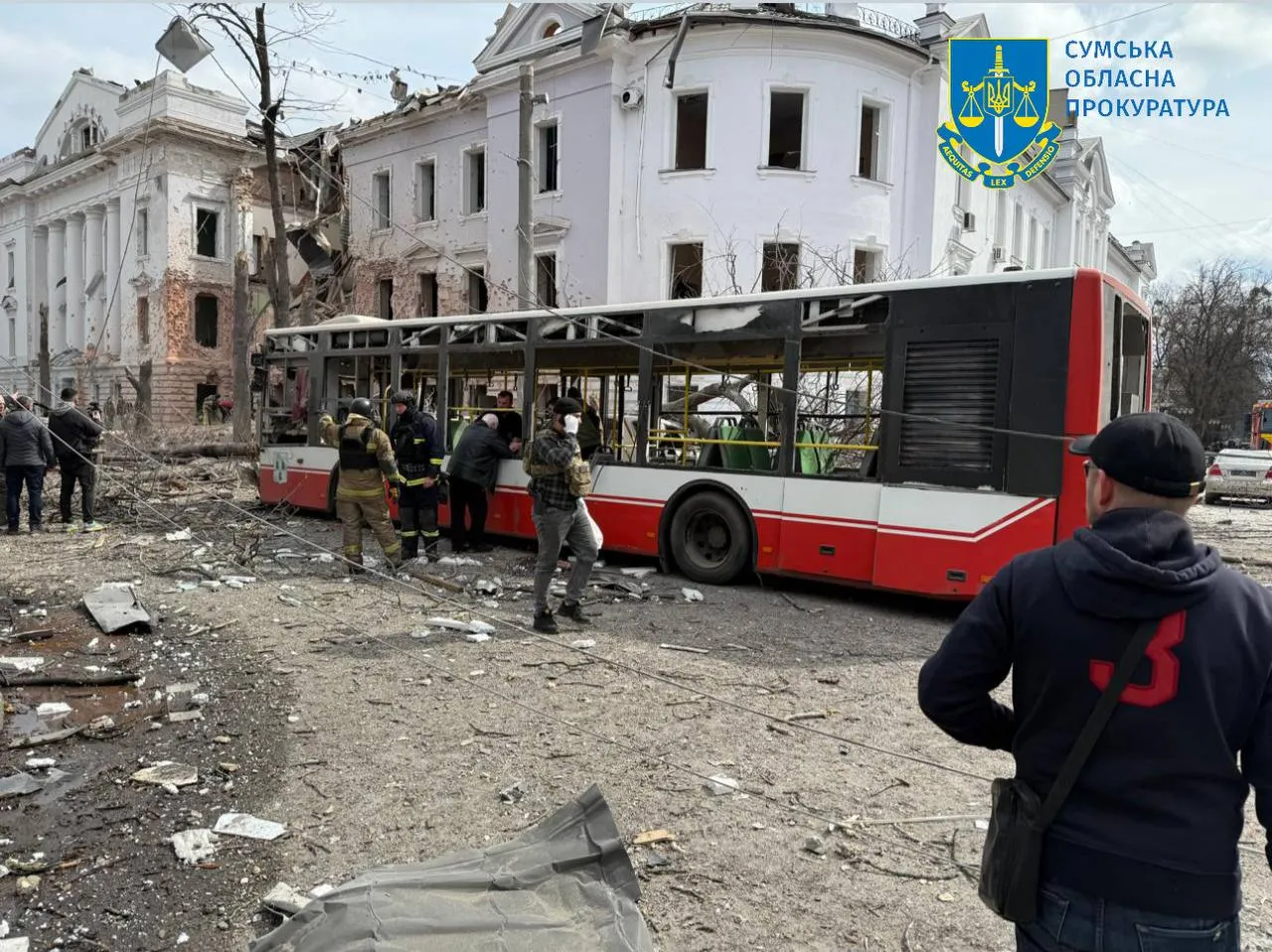 Пошкодження у Сумах 13 квітня 2025 року