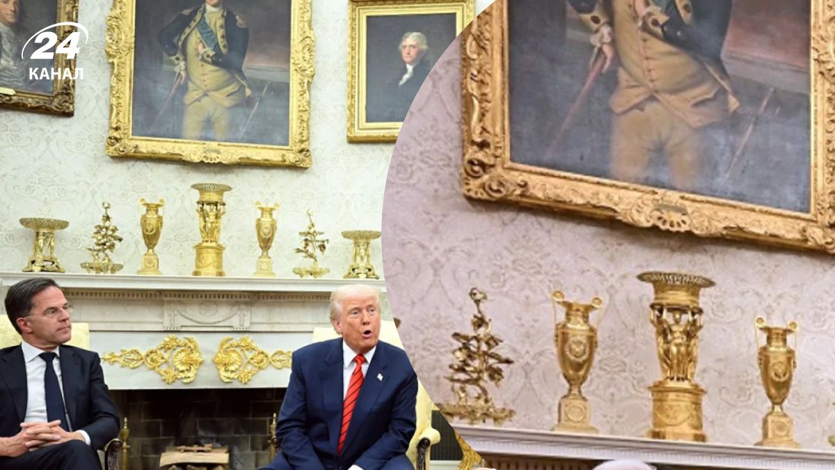 У Білому домі з'явилися урни, ангели й золото У Білому домі з'явилися урни, ангели й золото