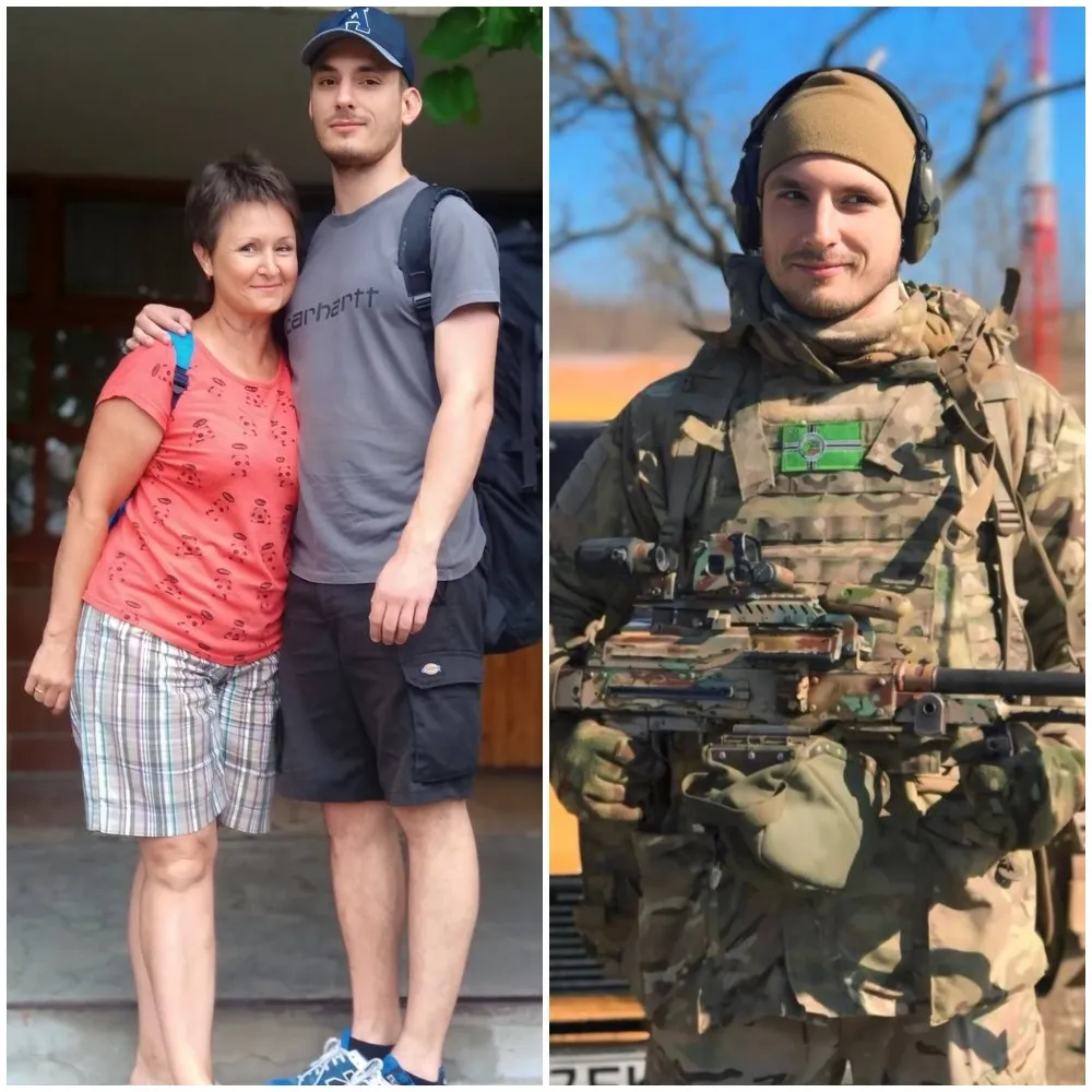 Александр с мамой и на службе