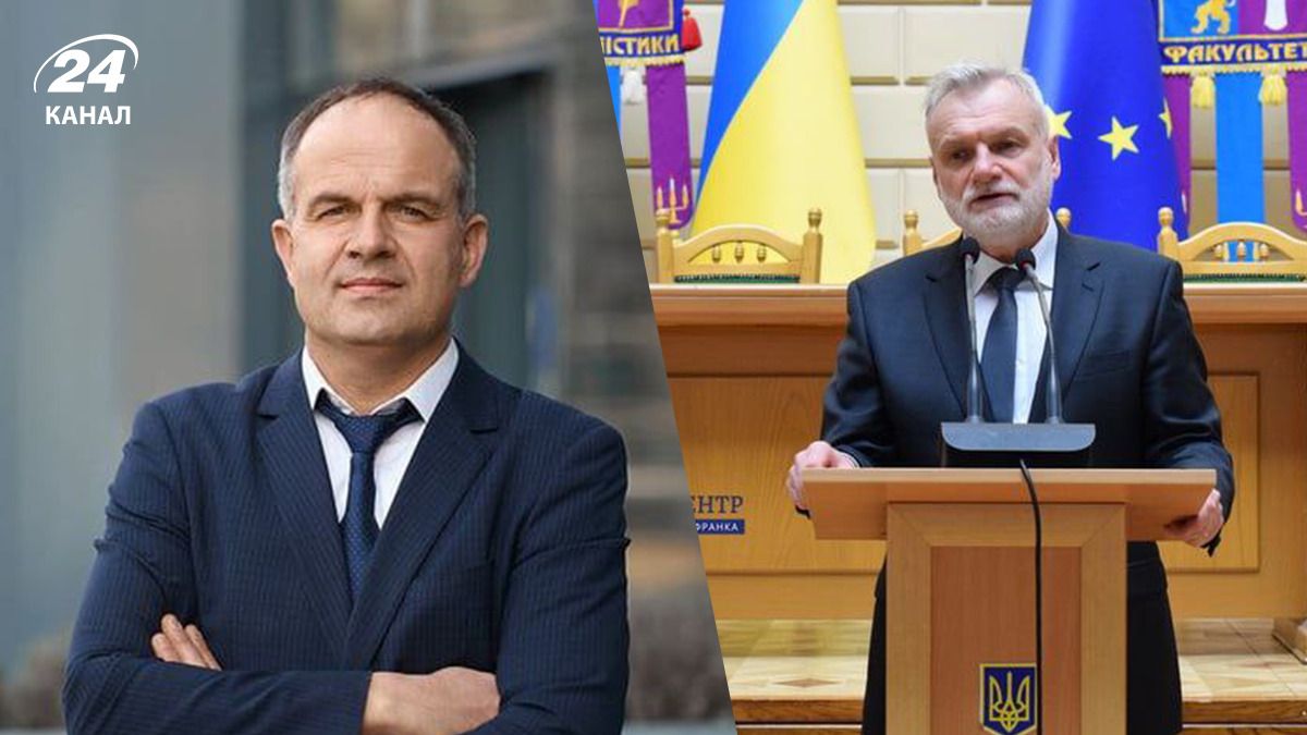 Кандидати на посаду ректора Віталій Кухарський та Роман Гладишевський Кандидати на посаду ректора Віталій Кухарський та Роман Гладишевський