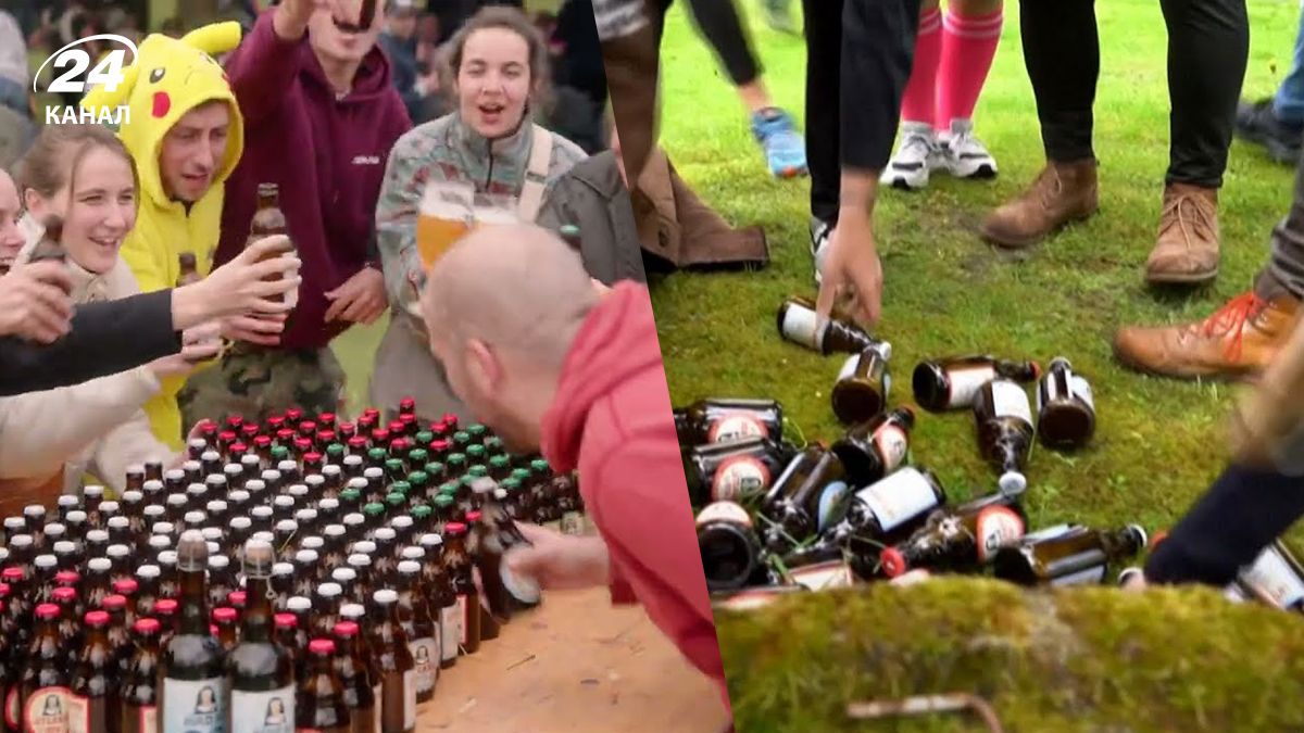 У Бельгії люди замість яєць шукали пляшки пива - відео У Бельгії люди замість яєць шукали пляшки пива - відео