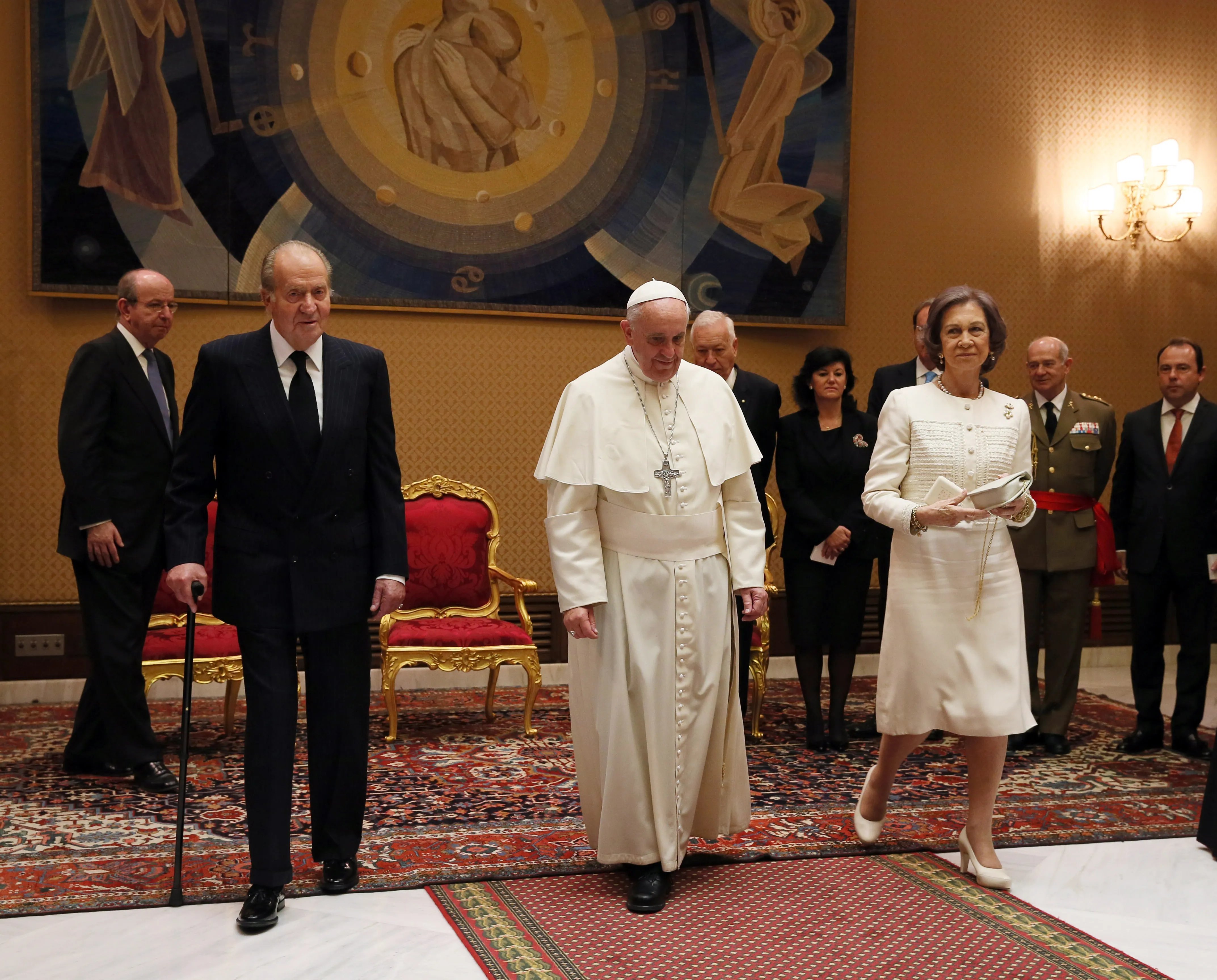 Папа Франциск встретился с королем Испании Хуаном Карлосом и королевой Софией Папа Франциск встретился с королем Испании Хуаном Карлосом и королевой Софией