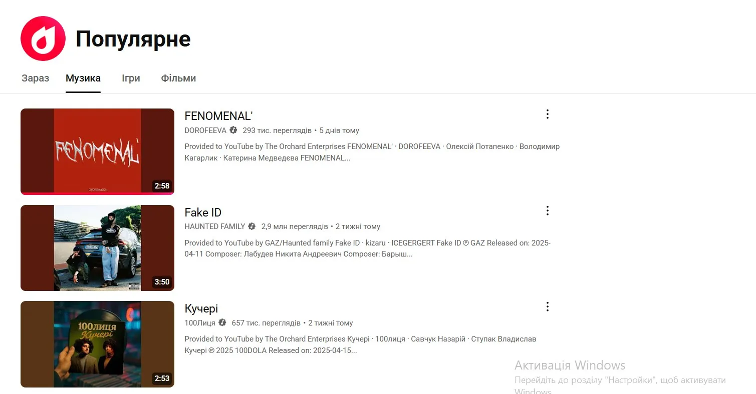 Популярне на YouTube Популярне на YouTube