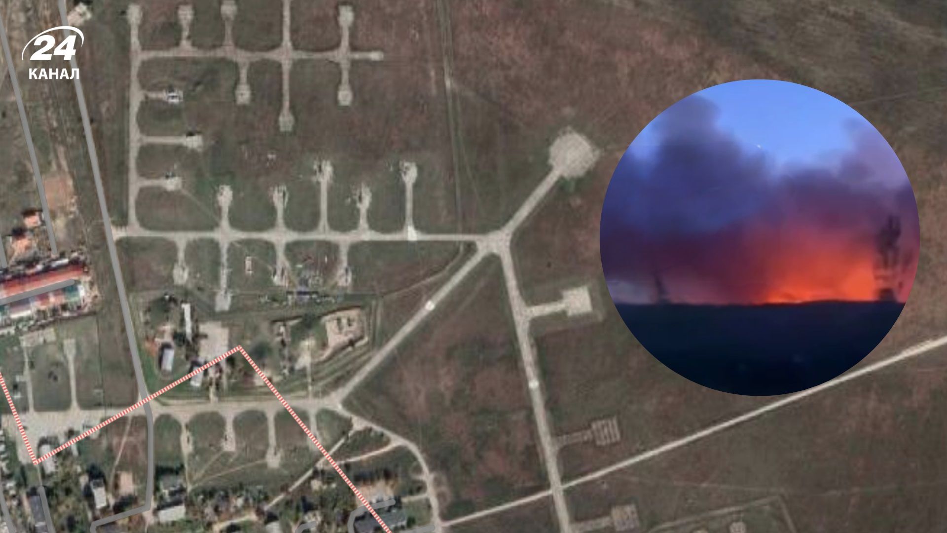 Аеродром "Кача" на карті - 24 Канал Аеродром "Кача" на карті - 24 Канал