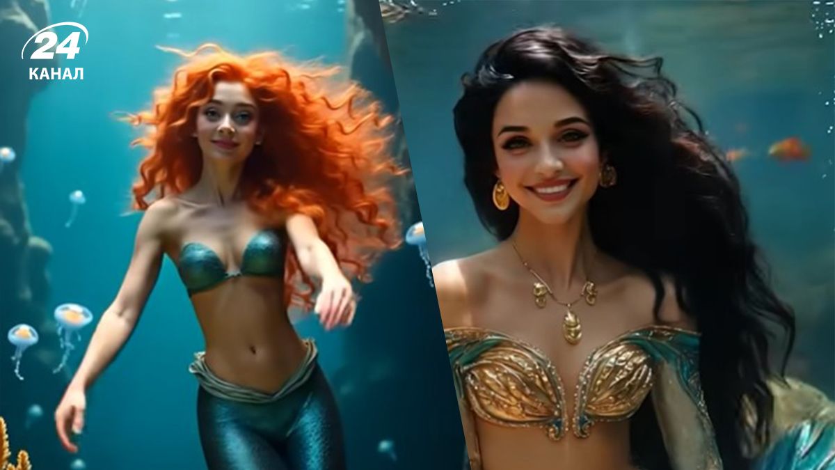 ШІ змінив образи діснеївських принцес на русалок