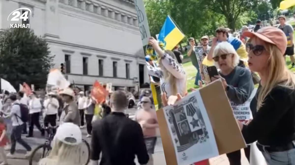 У Вашингтоні пройшли мітинги росіян та контракція прихильників України У Вашингтоні пройшли мітинги росіян та контракція прихильників України