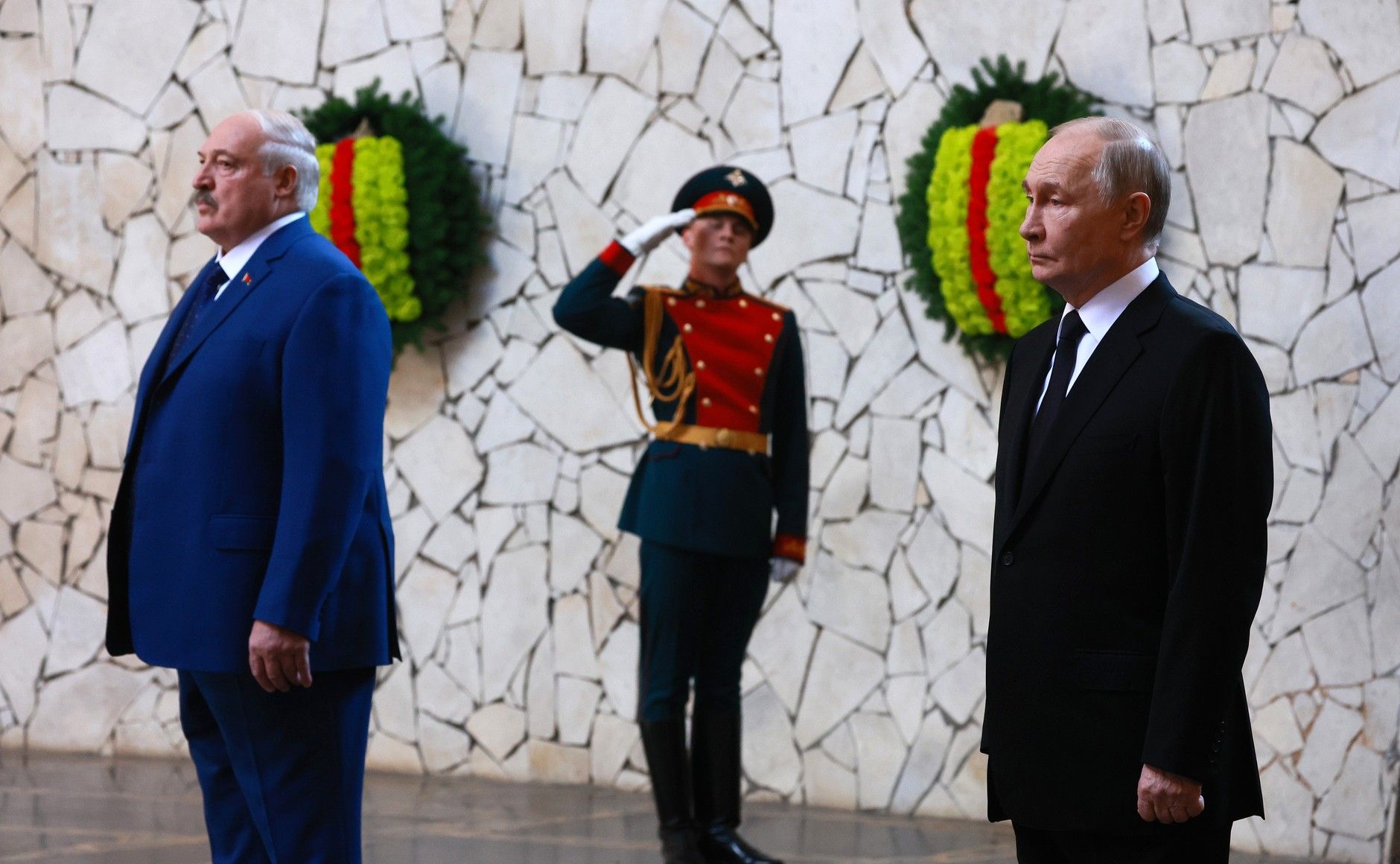 Белорусский диктатор Лукашенко и глава Кремля Путин в Волгограде