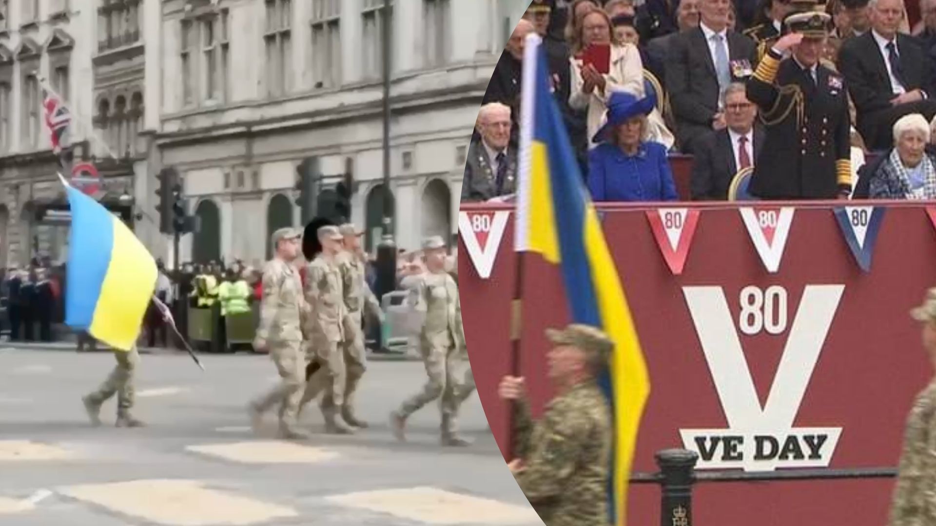 Украинские защитники приняли участие в параде в Великобритании по случаю 80-й годовщины Победы в Европе Украинские защитники приняли участие в параде в Великобритании по случаю 80-й годовщины Победы в Европе