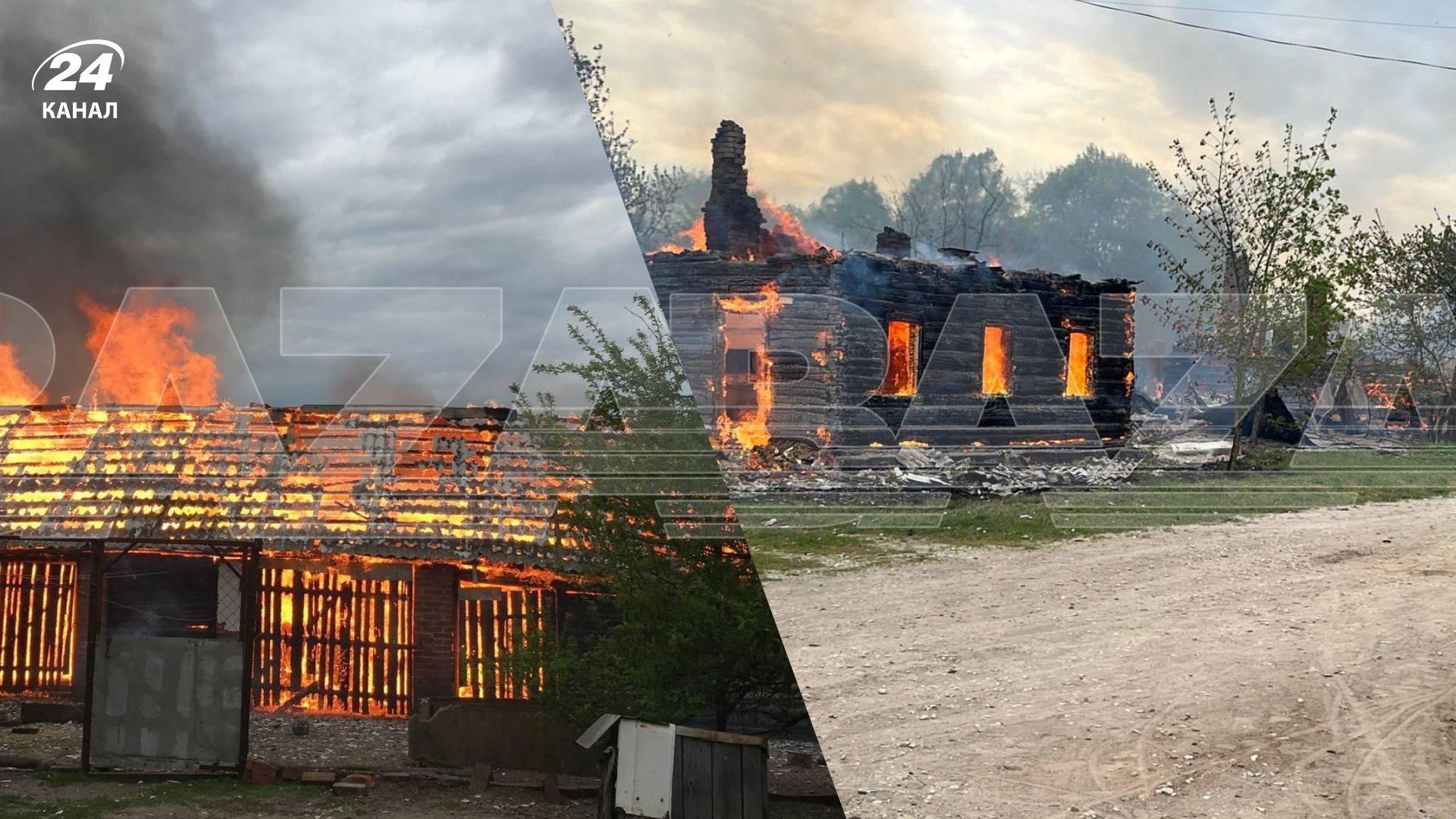 В Брянській області згоріло майже все село В Брянській області згоріло майже все село