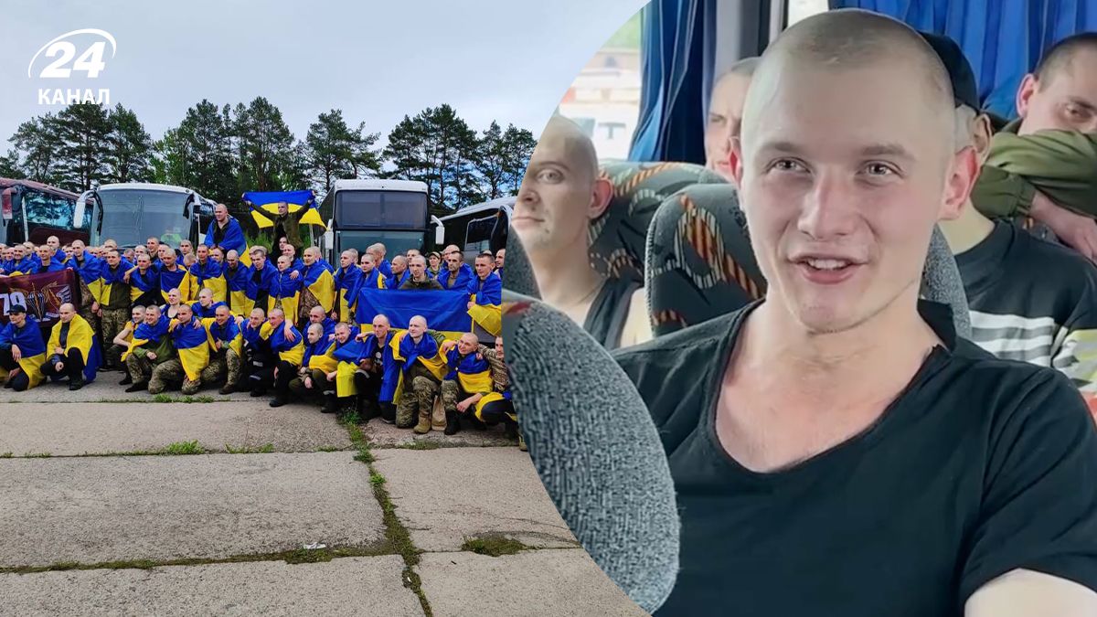 Український воїн, що повернувся з полону, заспівав "Червону калину" Український воїн, що повернувся з полону, заспівав "Червону калину"