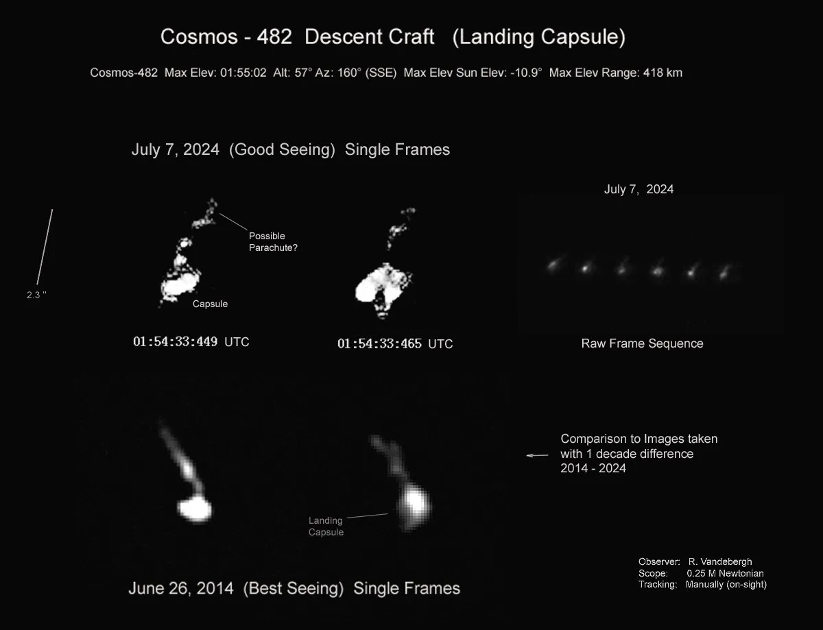 На цих знімках видно слабку структуру, що тягнеться за кораблем