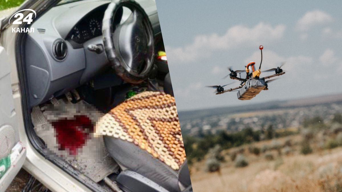 Под Запорожьем FPV-дрон оккупантов атаковал гражданское авто Под Запорожьем FPV-дрон оккупантов атаковал гражданское авто