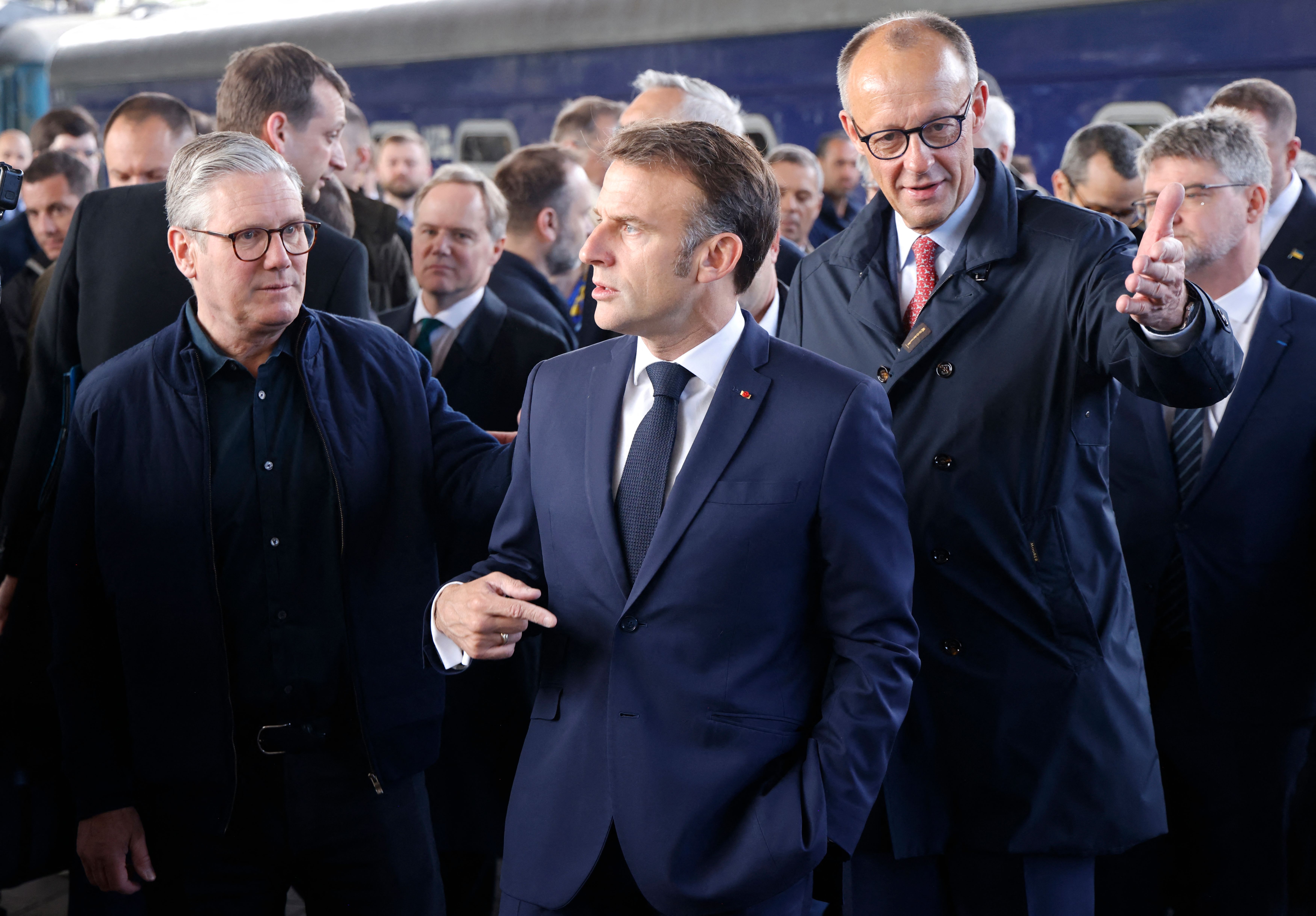 Макрон, Мерц и Стармер прибыли в Киев - 24 Канал Макрон, Мерц и Стармер прибыли в Киев - 24 Канал