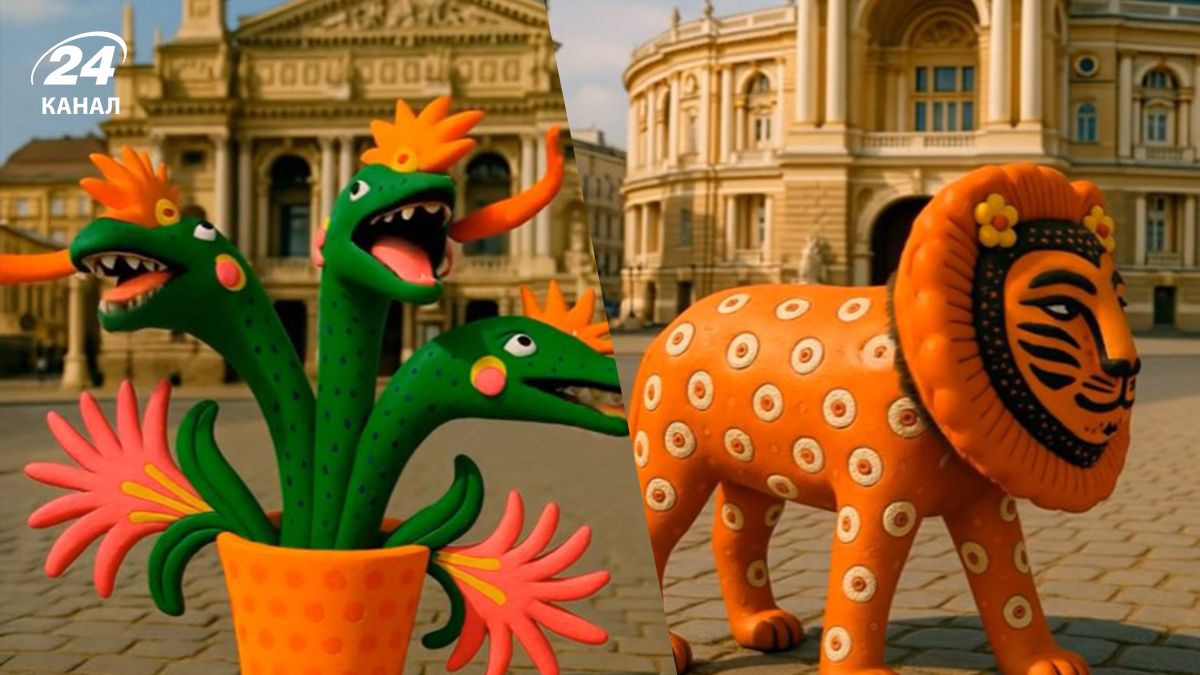 Чудо-звери Примаченко с помощью ИИ появились в разных городах Украины Чудо-звери Примаченко с помощью ИИ появились в разных городах Украины