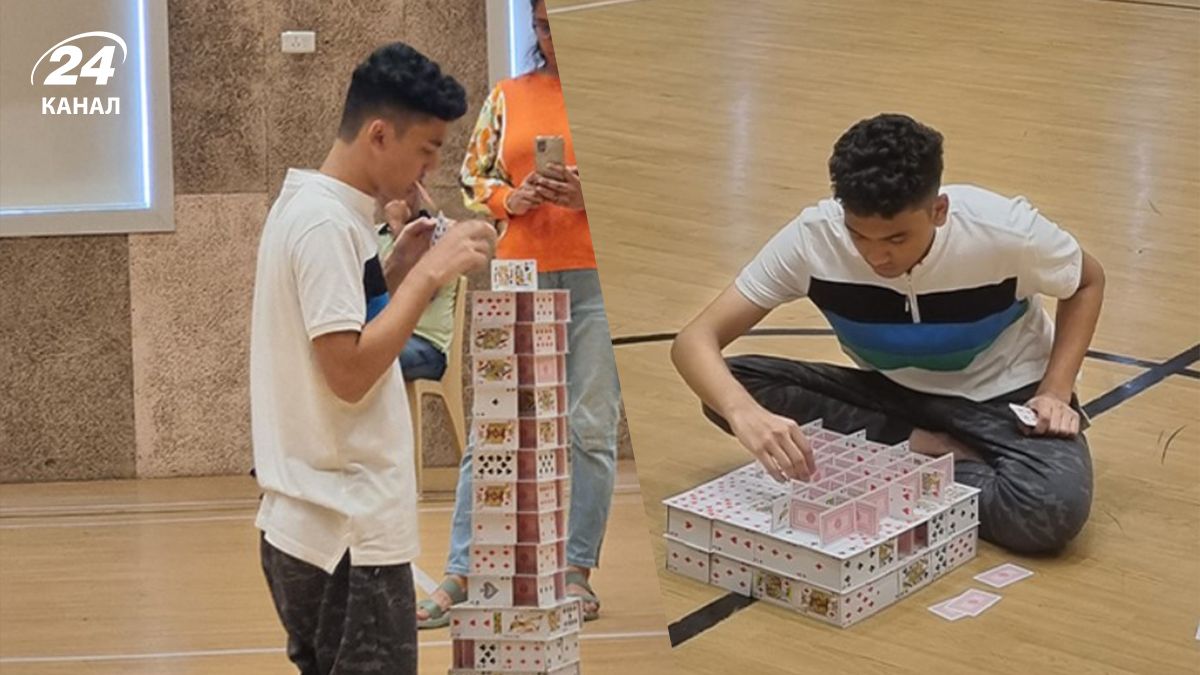 Индиец установил 4 мировых рекорда, связанных со сборкой карточных домов Индиец установил 4 мировых рекорда, связанных со сборкой карточных домов