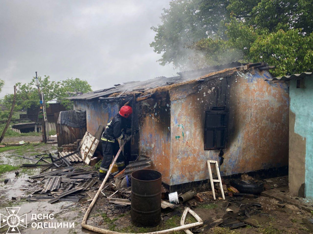 Пожежа у Нових Маяках на Одещині