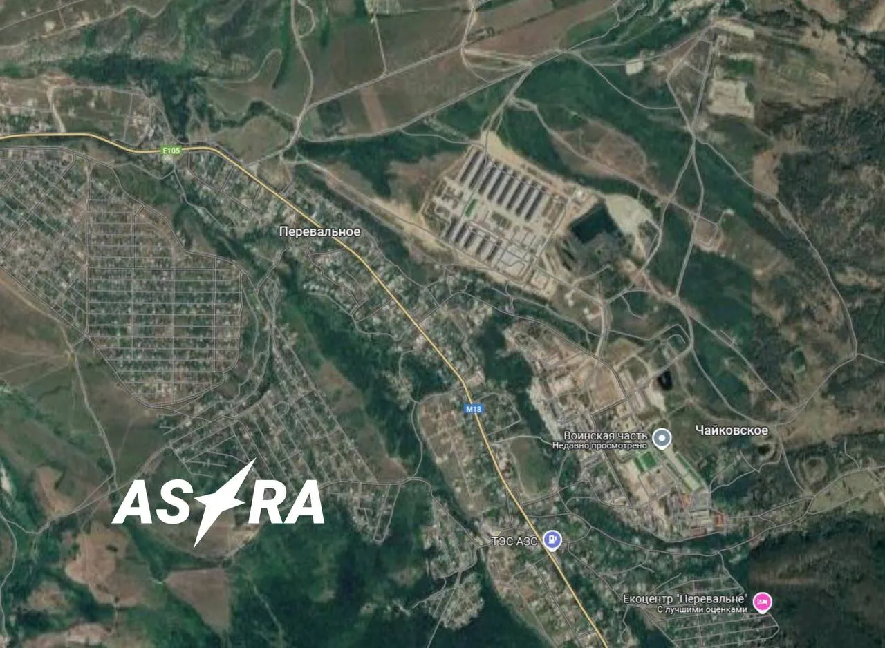 село Перевальне в Криму, де було уражено військову частину