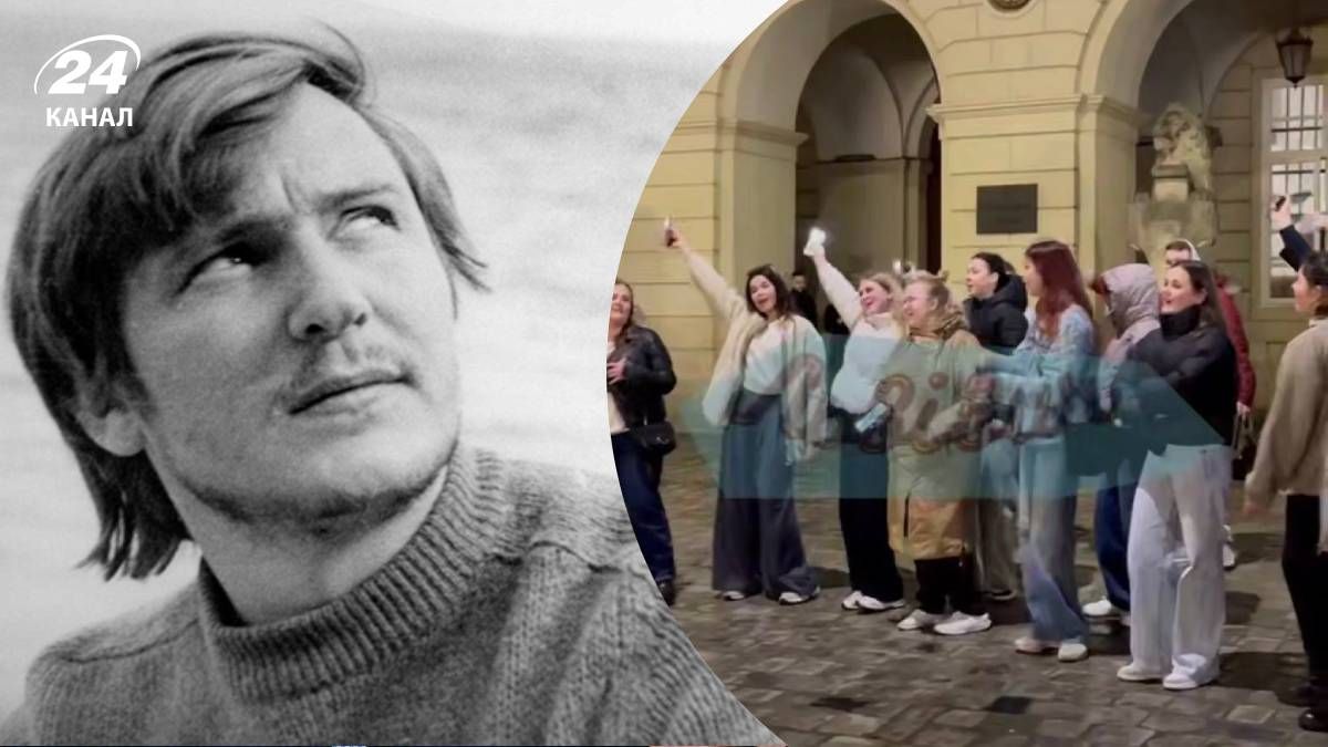 Девушки спели песню Ивасюка во Львове