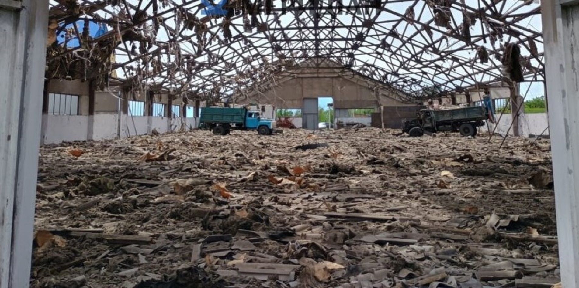 Росіяни знищили склад зерна Росіяни знищили склад зерна