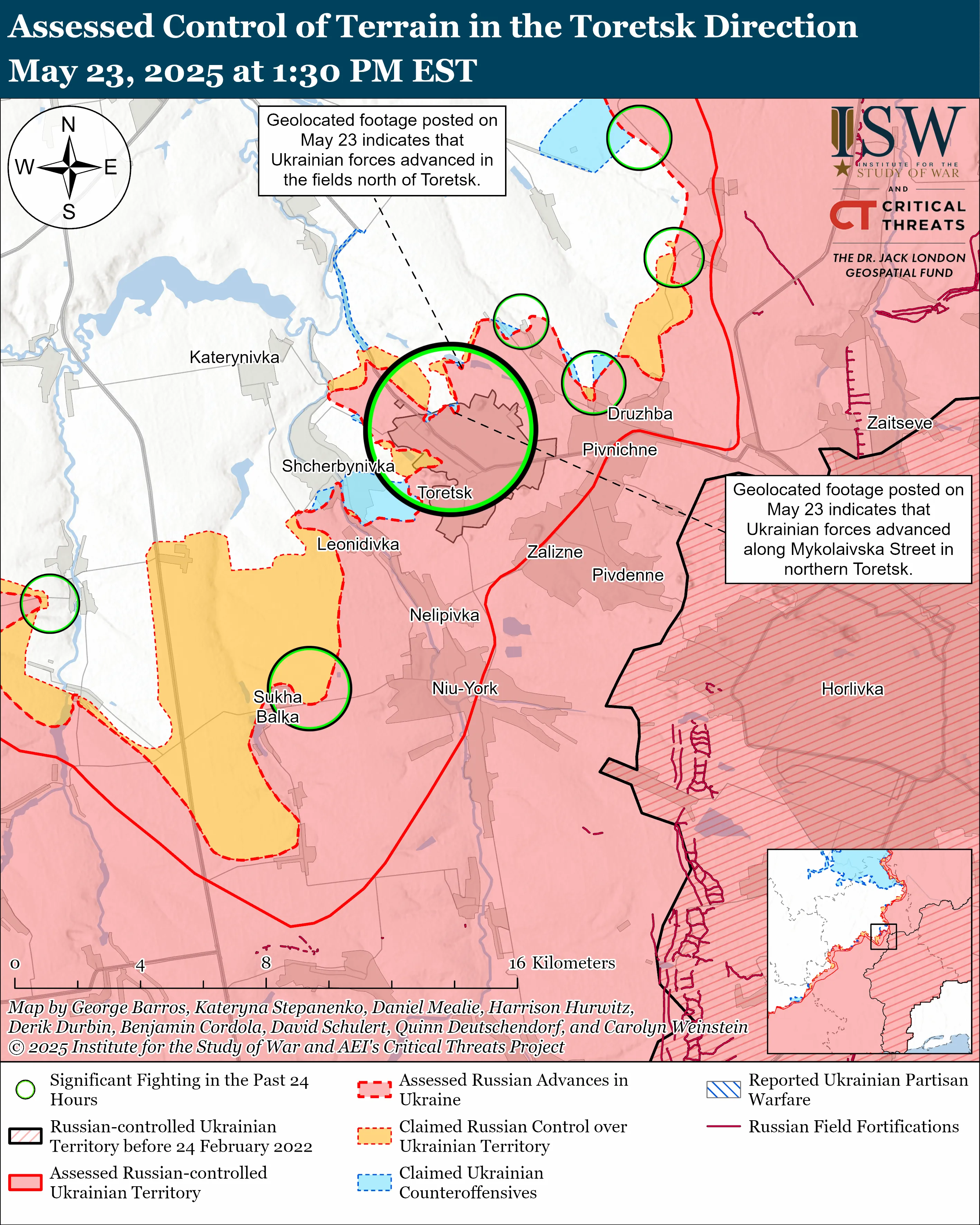 україна просунулася на торецькому напрямку 23 травня