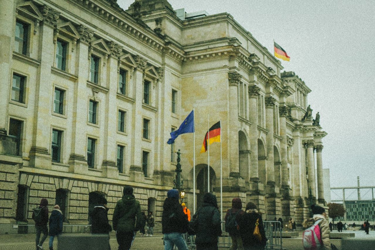 Флаг Германии и ЕС Флаг Германии и ЕС