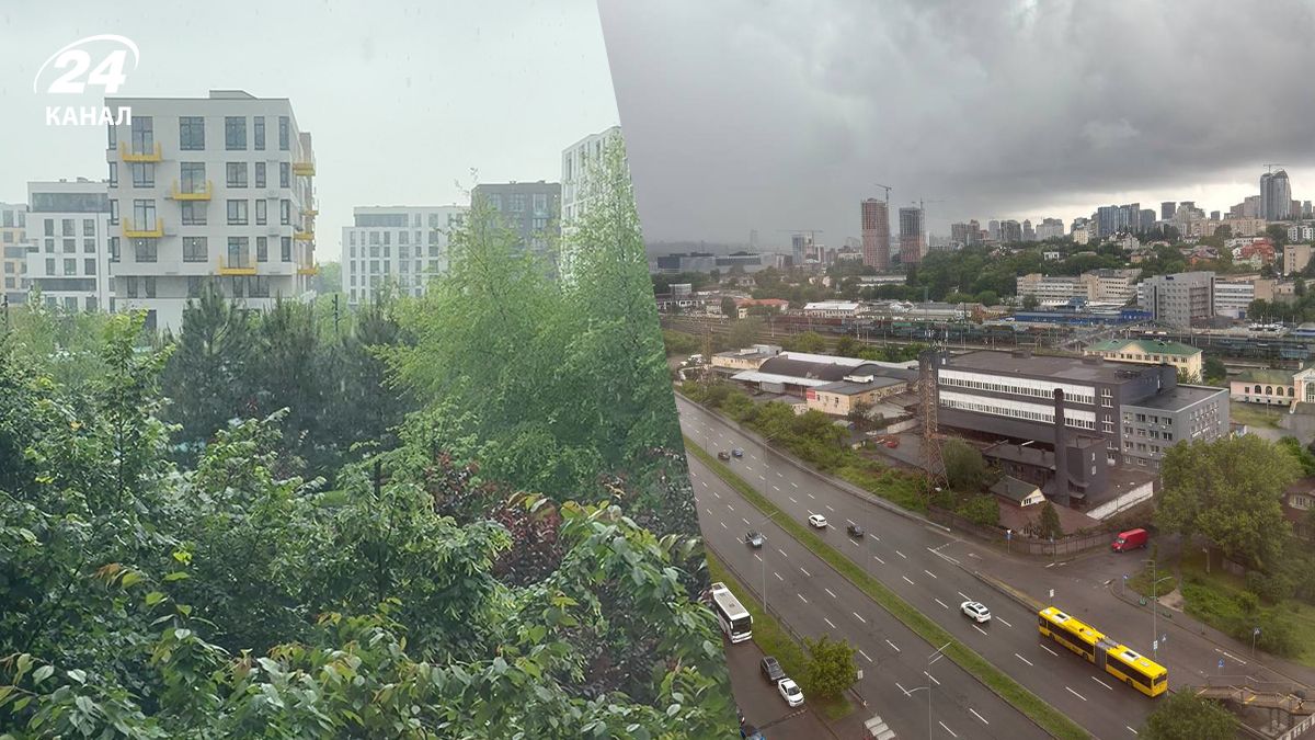 В Киеве 29 мая была гроза и град