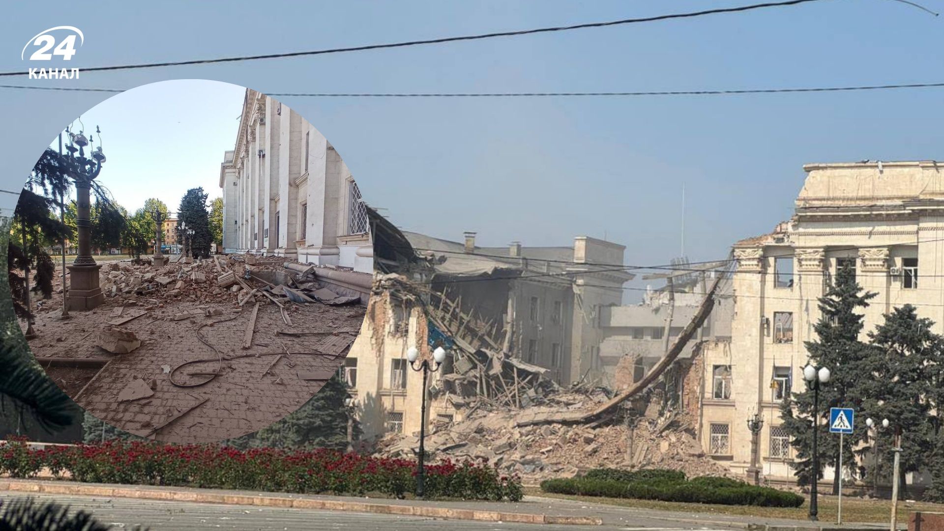 Абсолютно хворі істоти, – Зеленський про руйнування ворогом будівлі Херсонської ОДА - 24 Канал Абсолютно хворі істоти, – Зеленський про руйнування ворогом будівлі Херсонської ОДА - 24 Канал