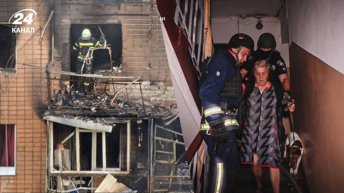 Удар по багатоповерхівці у Харкові Удар по багатоповерхівці у Харкові