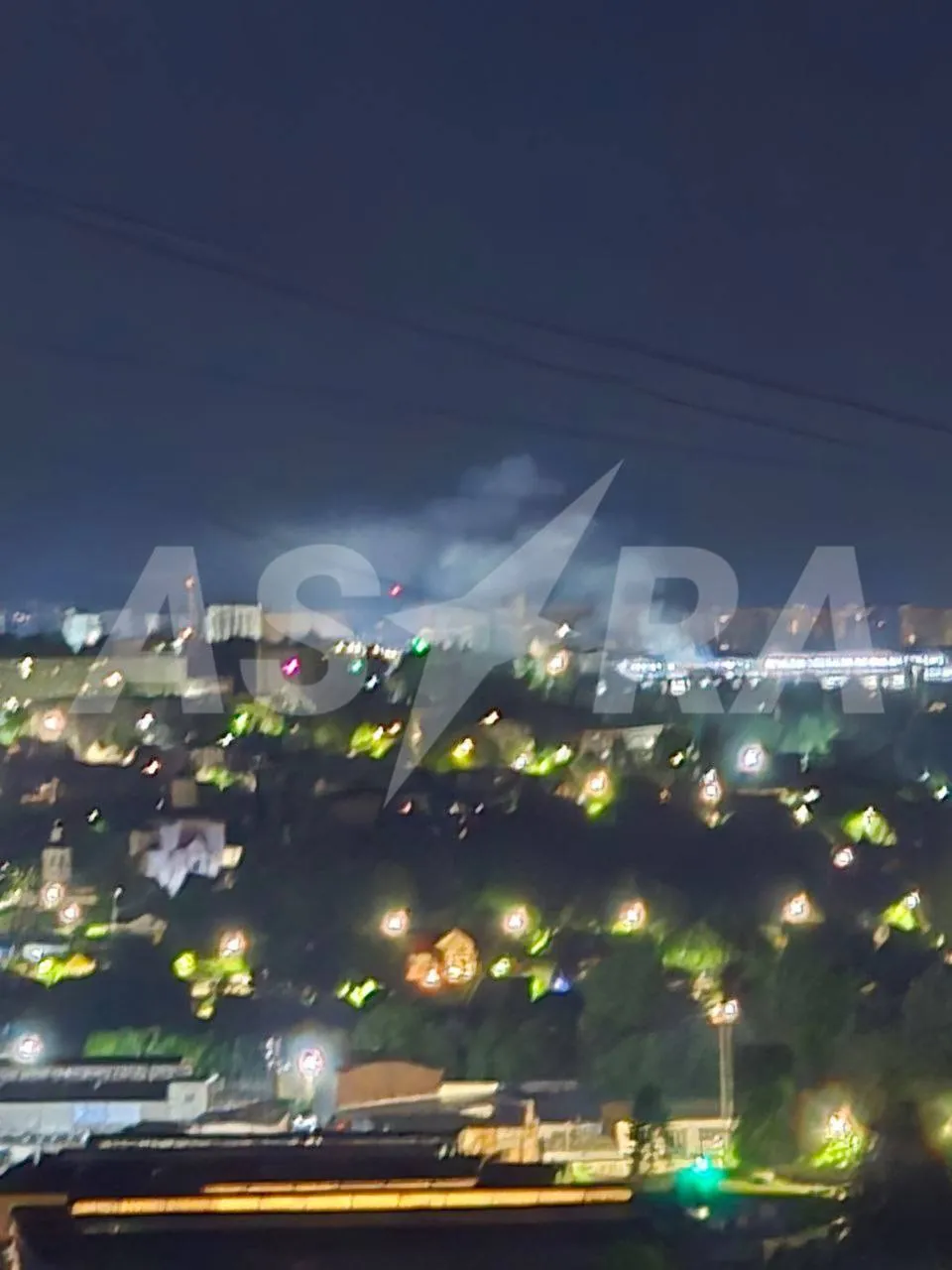 Задимлення у Смоленську через атаку дронів Задимлення у Смоленську через атаку дронів