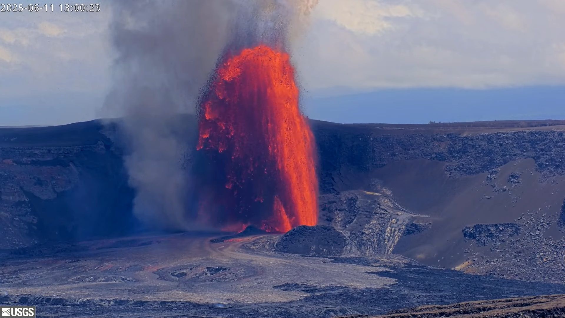 Извержение вулкана Килауэа на Гавайях Извержение вулкана Килауэа на Гавайях