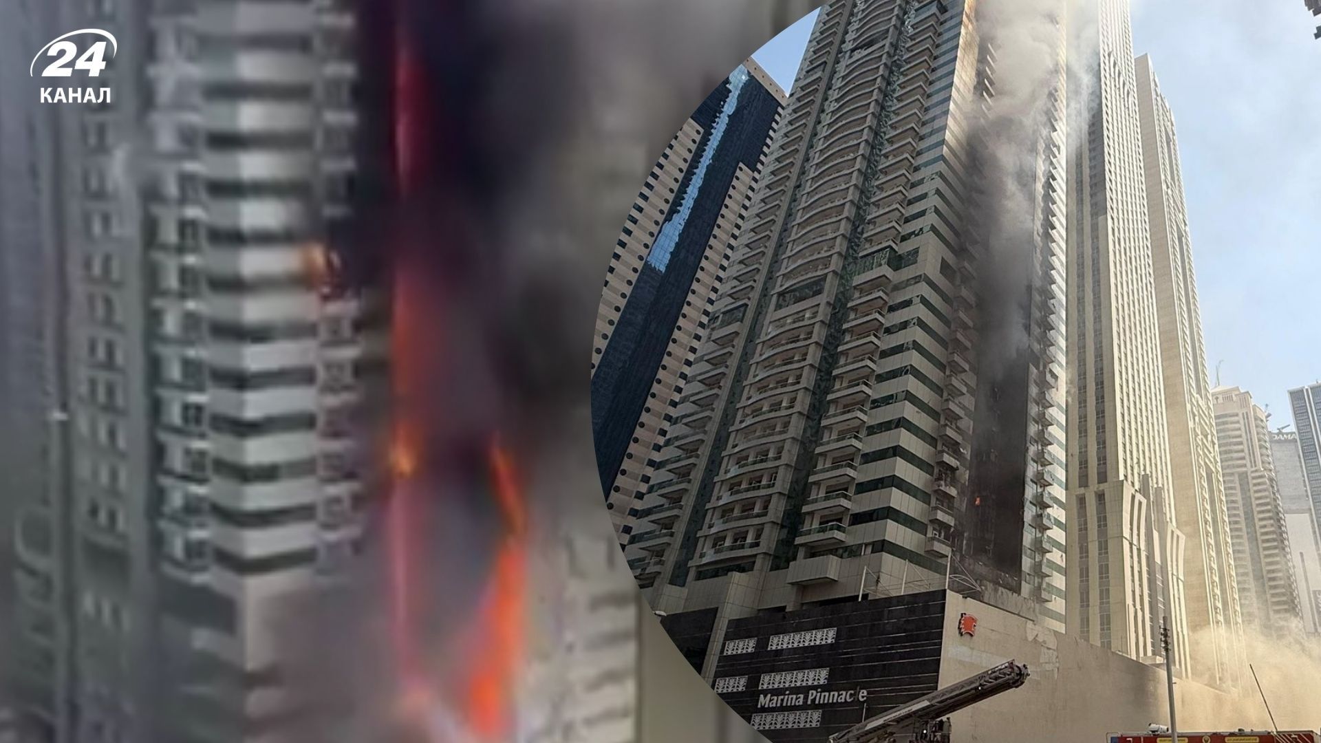 В Дубае пылал 67-этажный дом в Дубае В Дубае пылал 67-этажный дом в Дубае