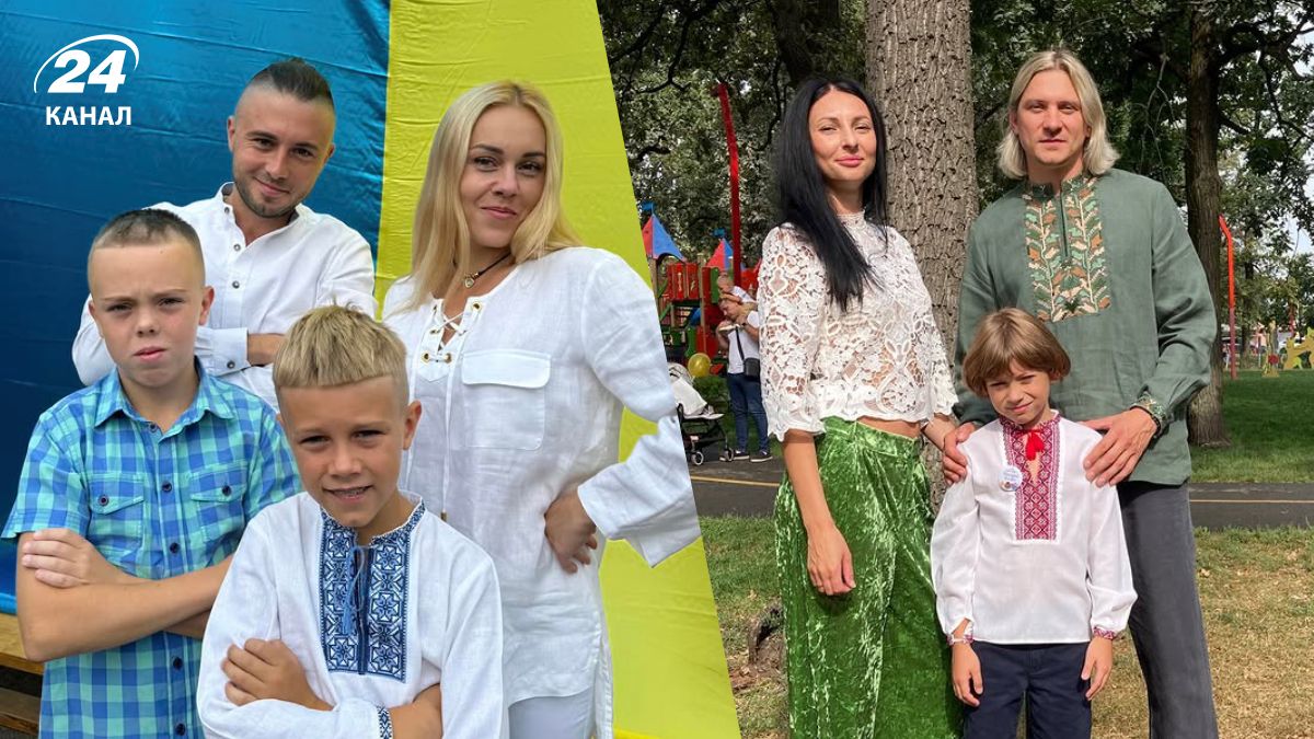 Тарас Тополя и Дмитрий Жолудь с семьями