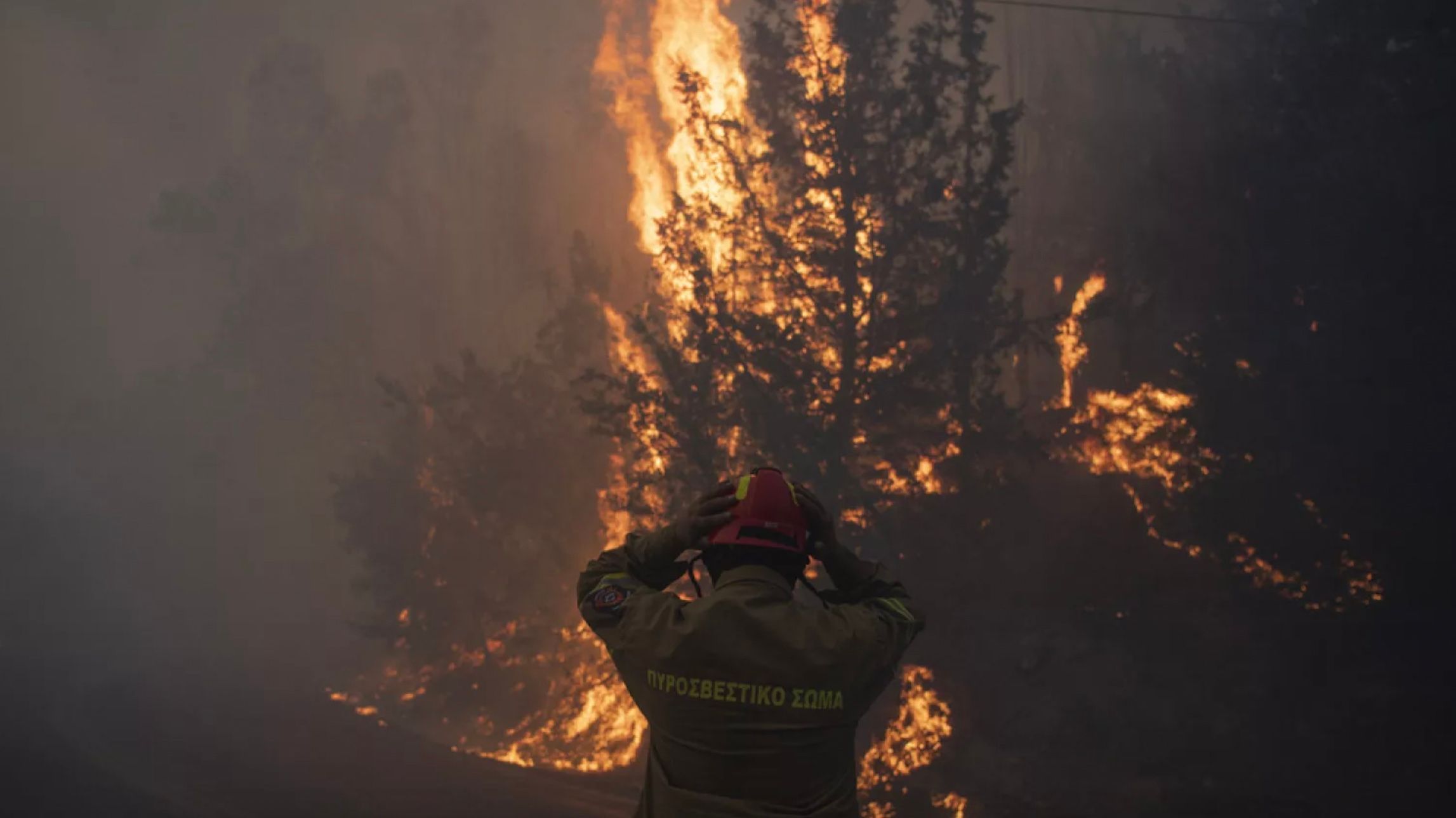 В Греции масштабный лесной пожар возле Афин В Греции масштабный лесной пожар возле Афин