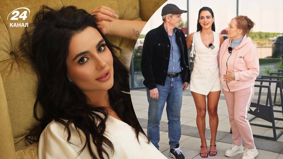 Анна Трінчер з бабусею та дідусем